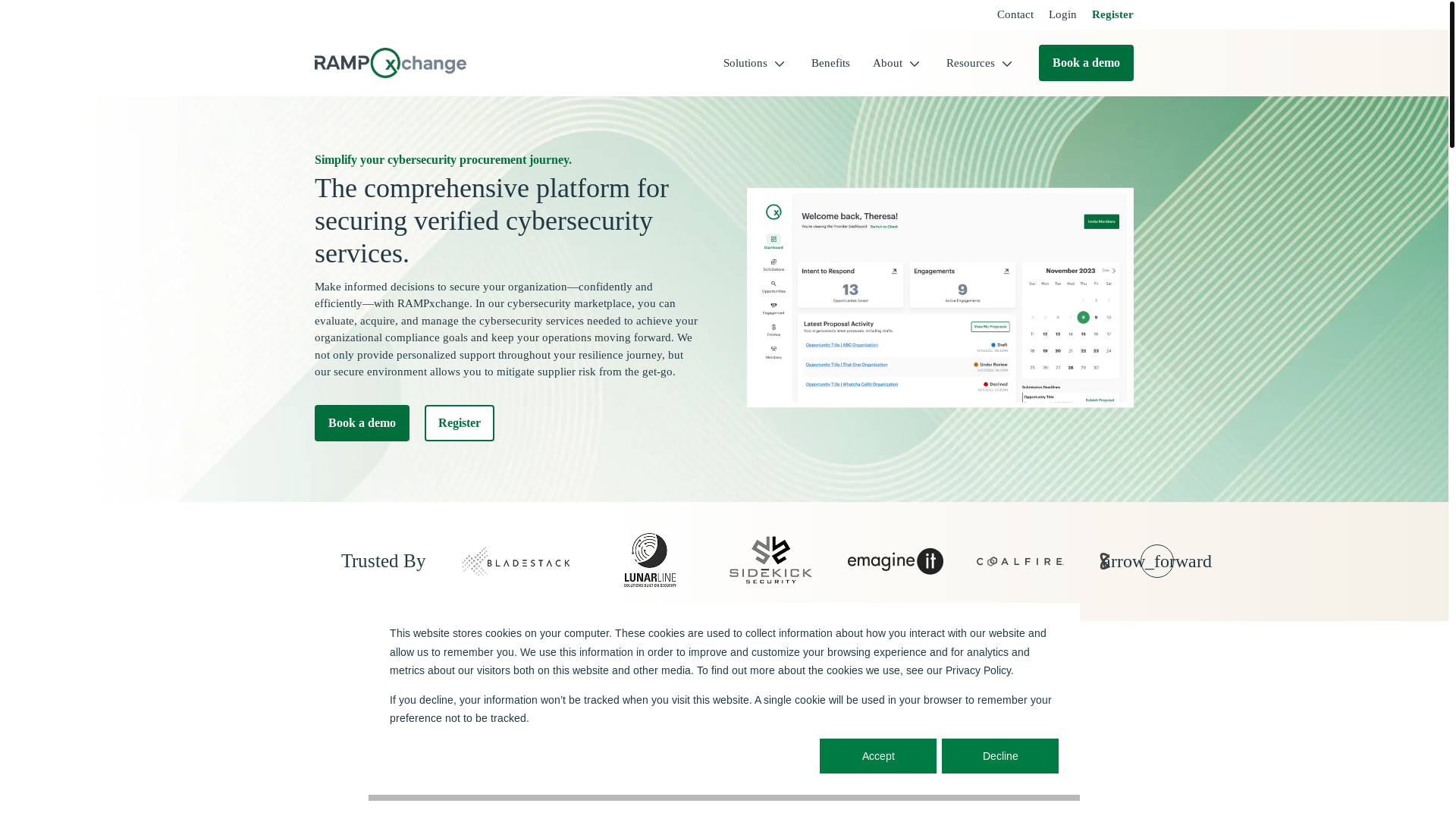 website screenshot of https://emassramp.com/