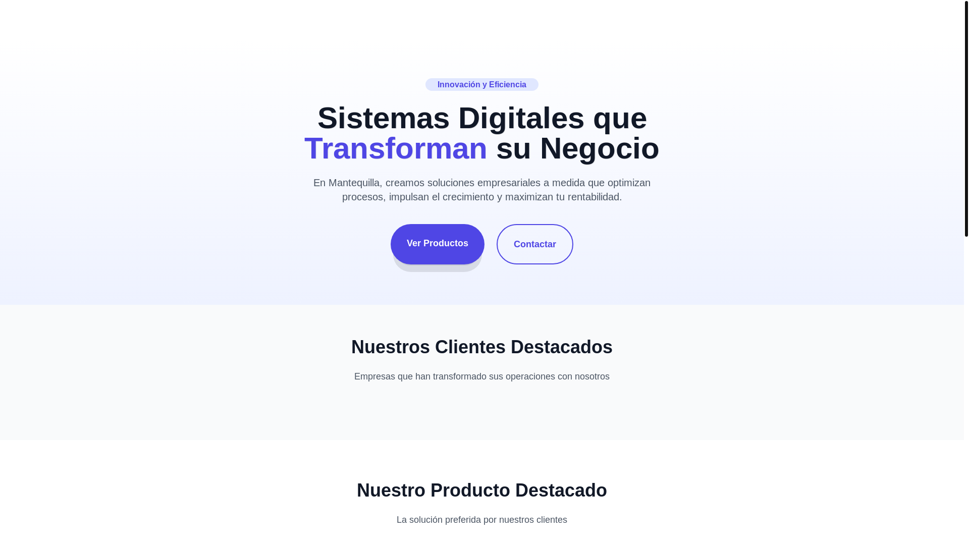 website screenshot of https://mantequillaweb.com/