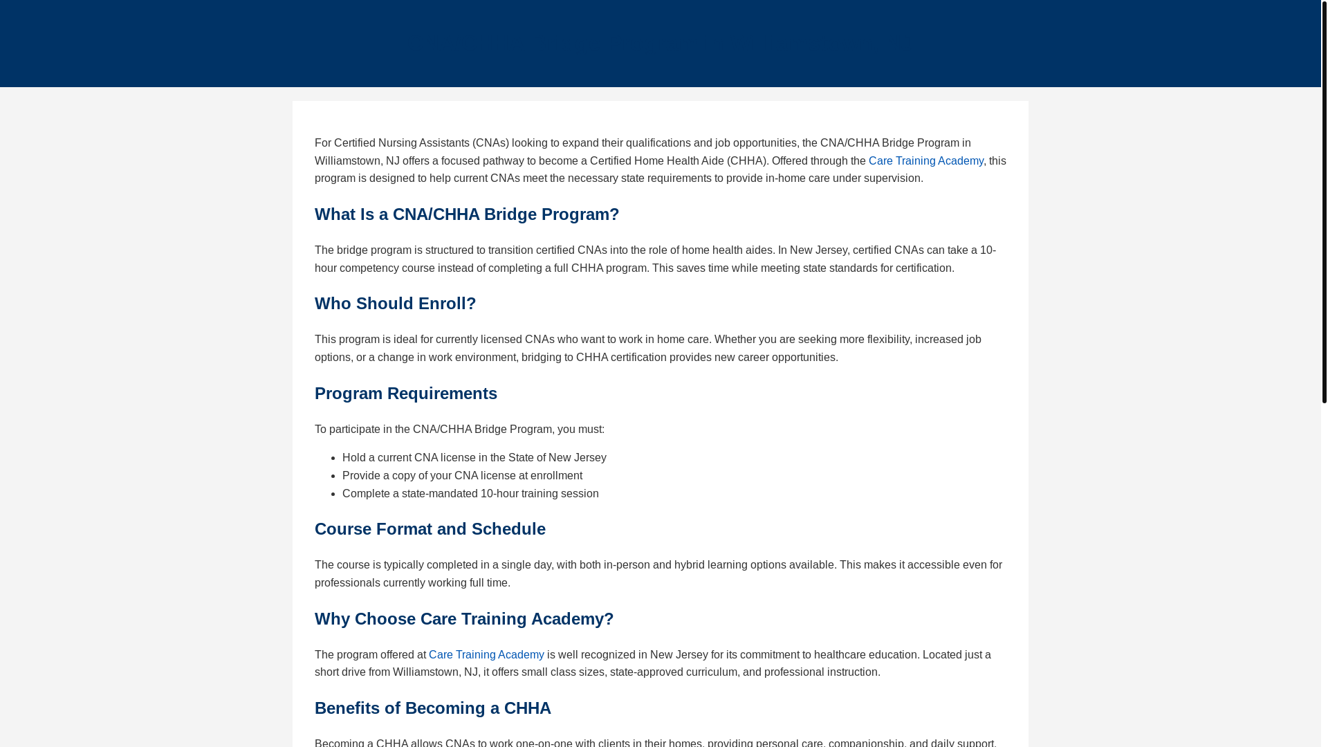 website screenshot of https://cna-chha-mullica-hill.pages.dev/