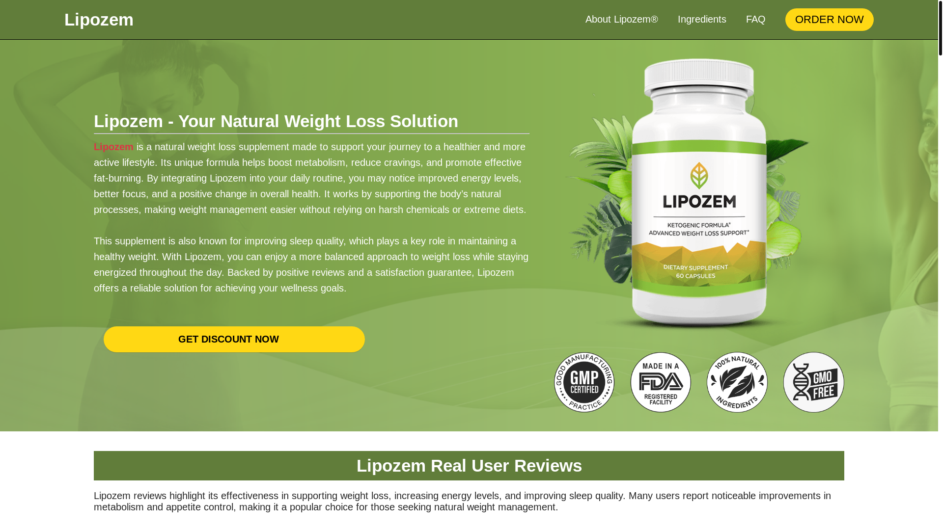 website screenshot of https://lipozem.us.com/
