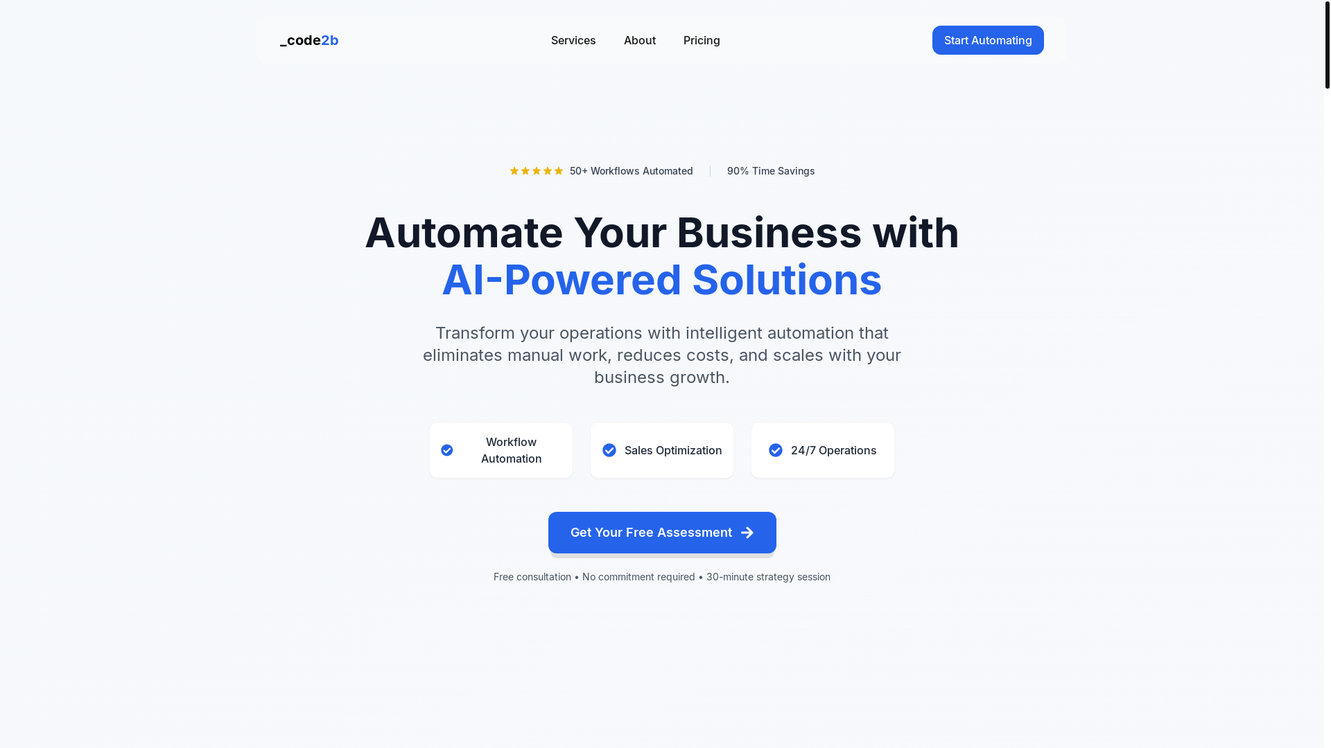 website screenshot of https://gocode2b.com/