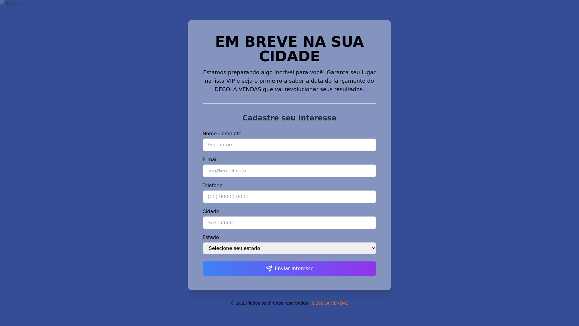 website screenshot of https://decola-vendas-formulario.pages.dev/