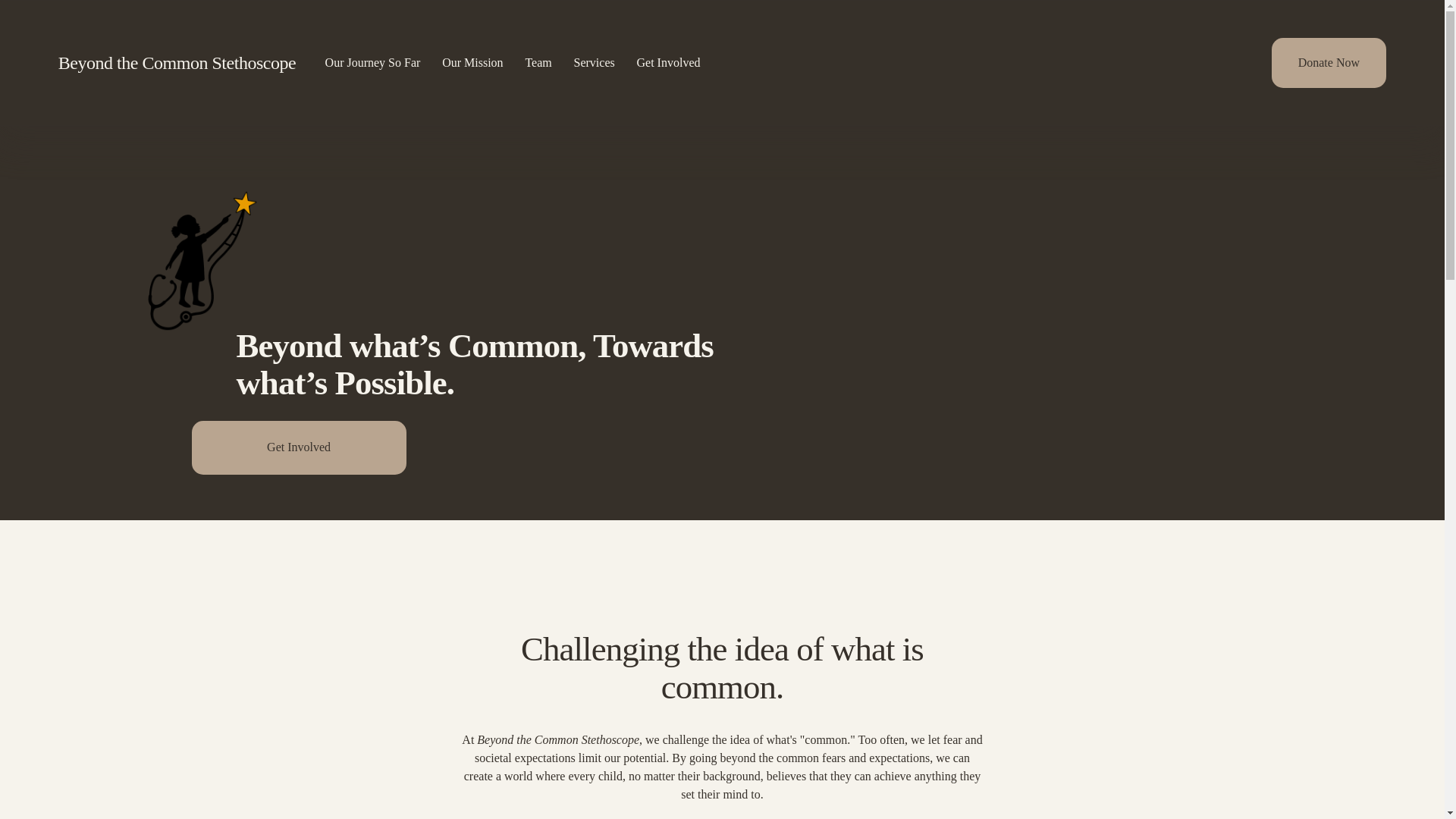 website screenshot of https://beyondthecommonstethoscope.co.uk/