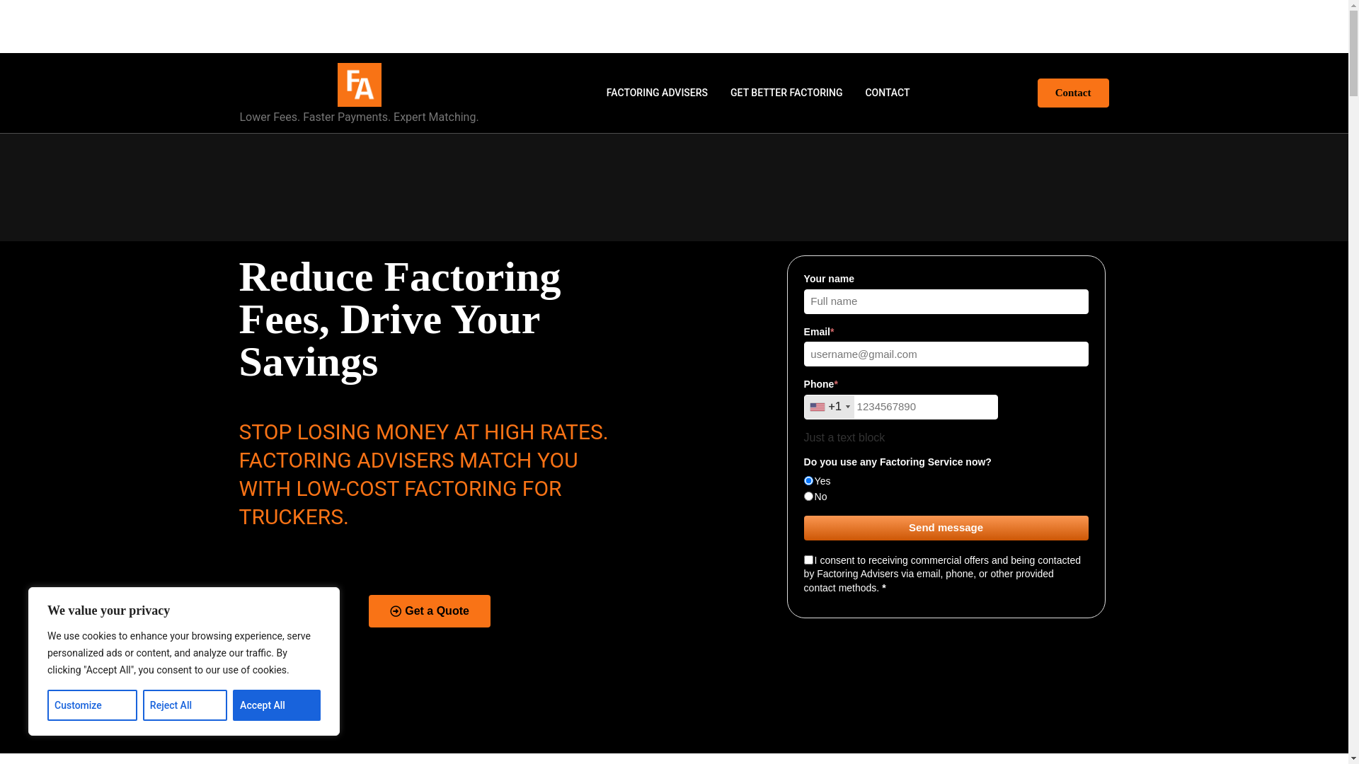 website screenshot of https://inctrucking.com/