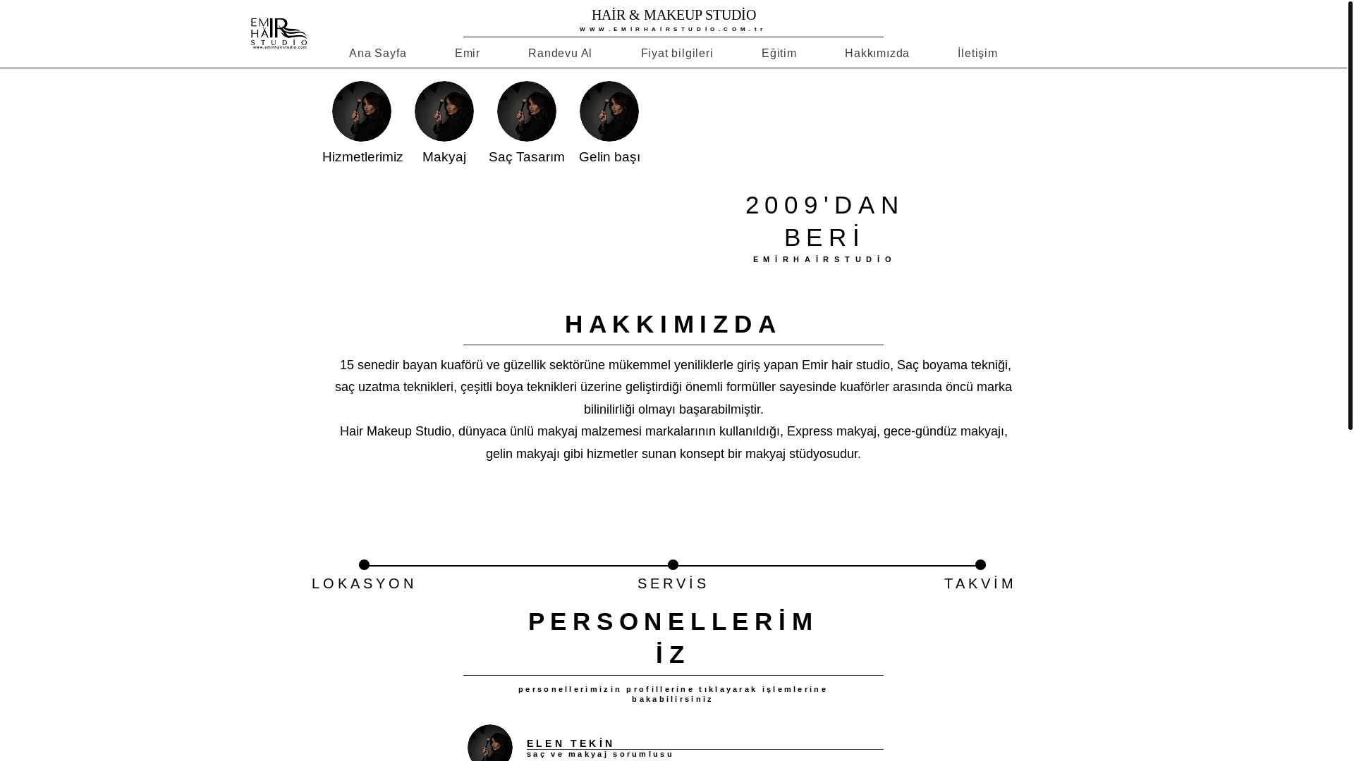website screenshot of https://emirhairstudio.com.tr/