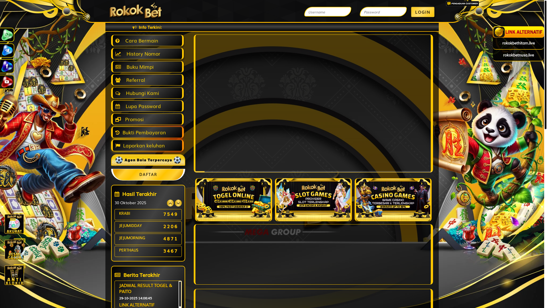 website screenshot of https://rokokbetangin.live/