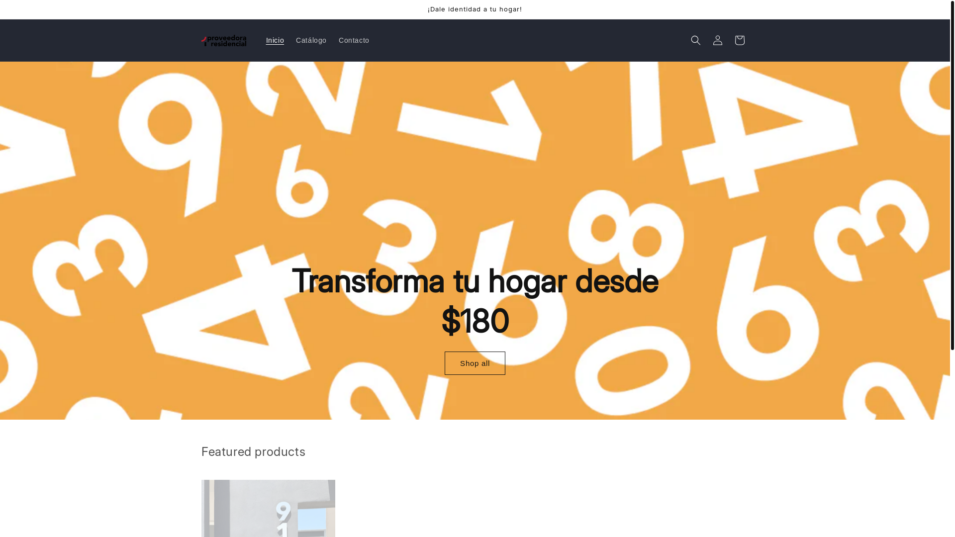 website screenshot of https://proveedoraresidencial.com/