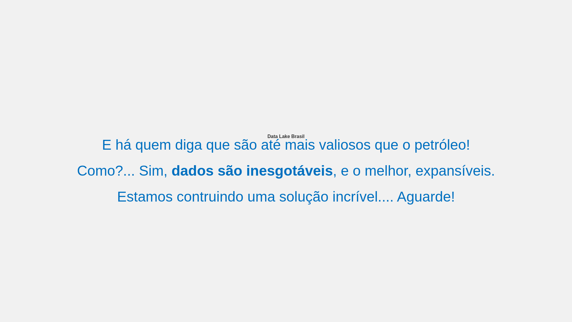 website screenshot of https://datalakebrasil.com.br/