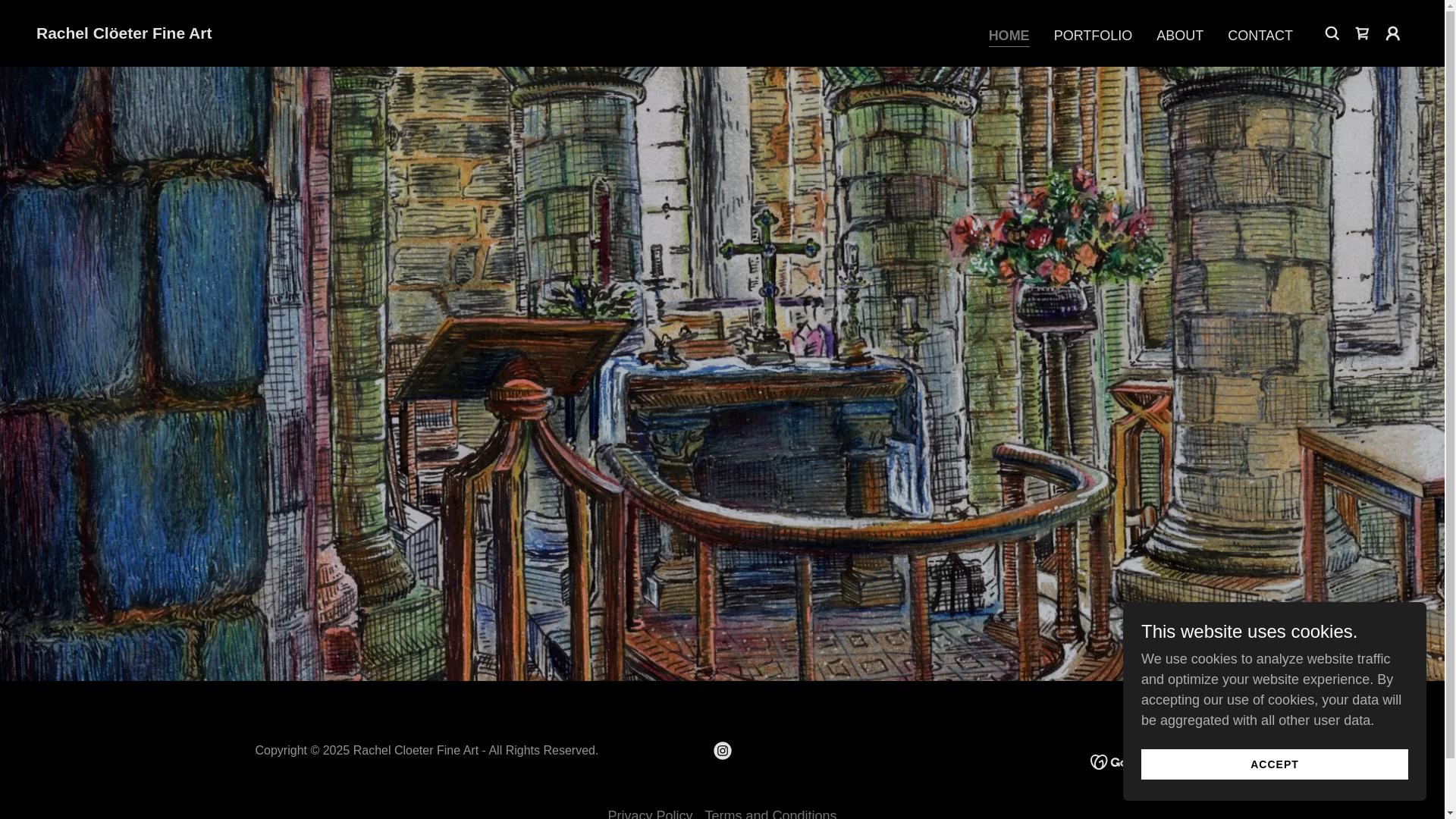 website screenshot of https://cloeterfinearts.com/