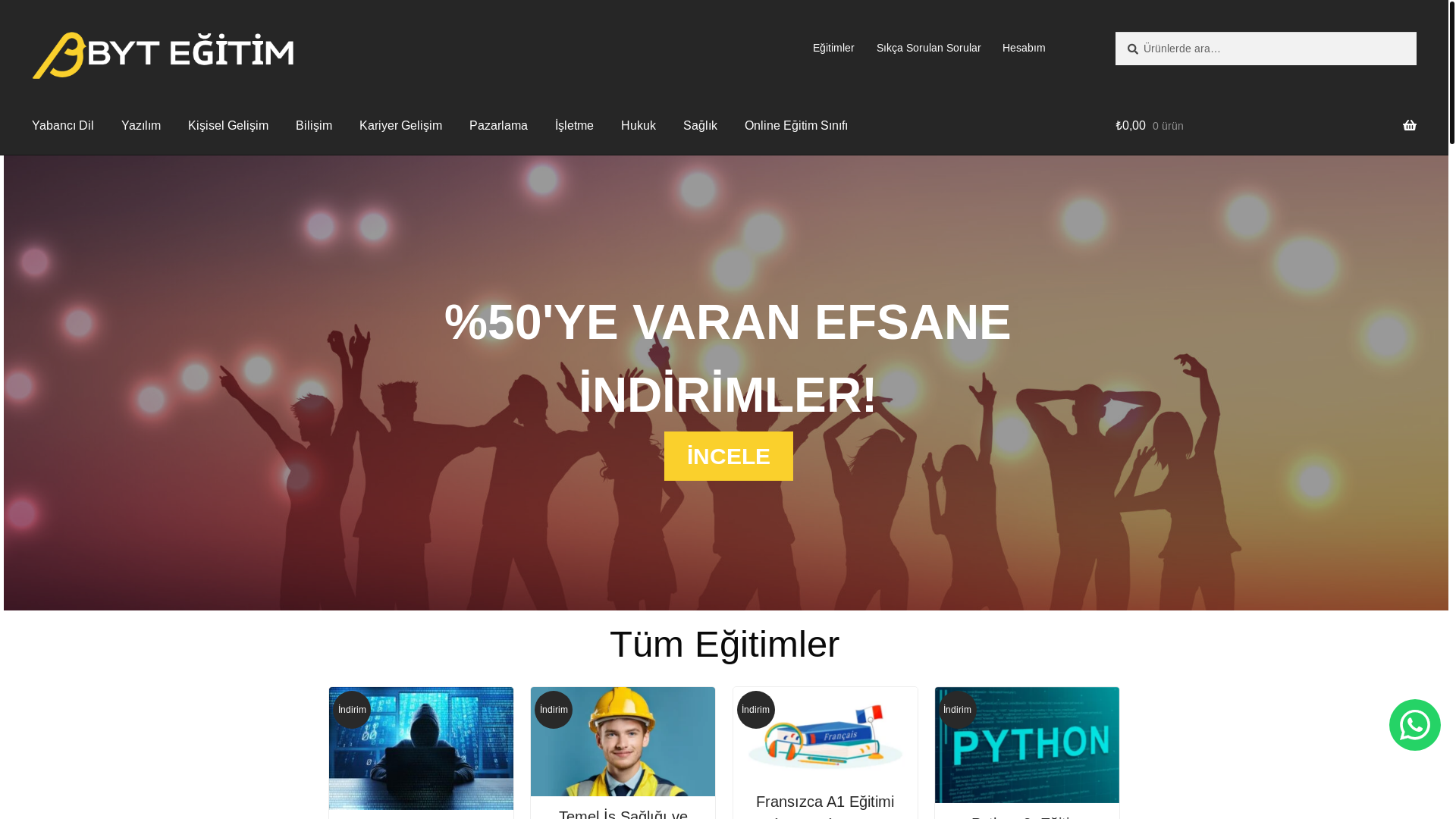 website screenshot of https://bytegitim.com/