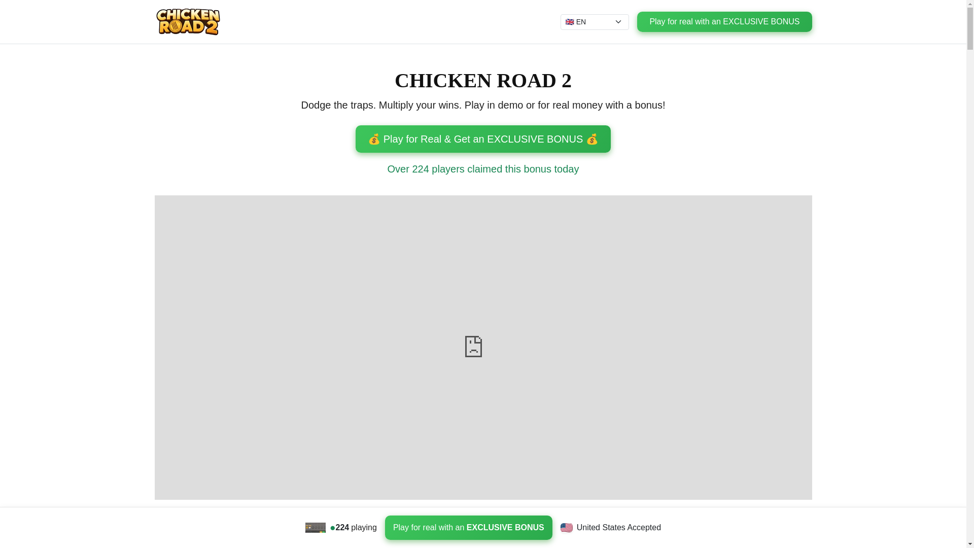 website screenshot of https://chickenroad2.co/