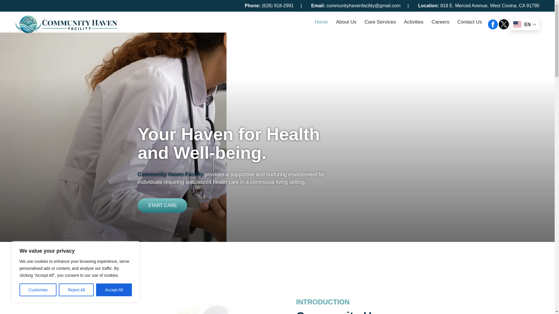 website screenshot of https://communityhavenfacility.com/