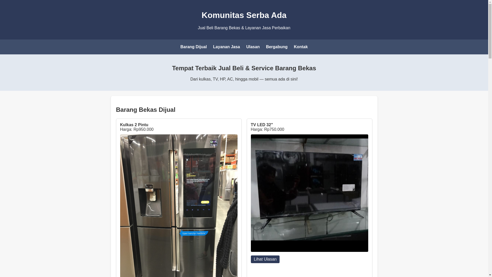 website screenshot of https://komunitas-serba-ada.pages.dev/