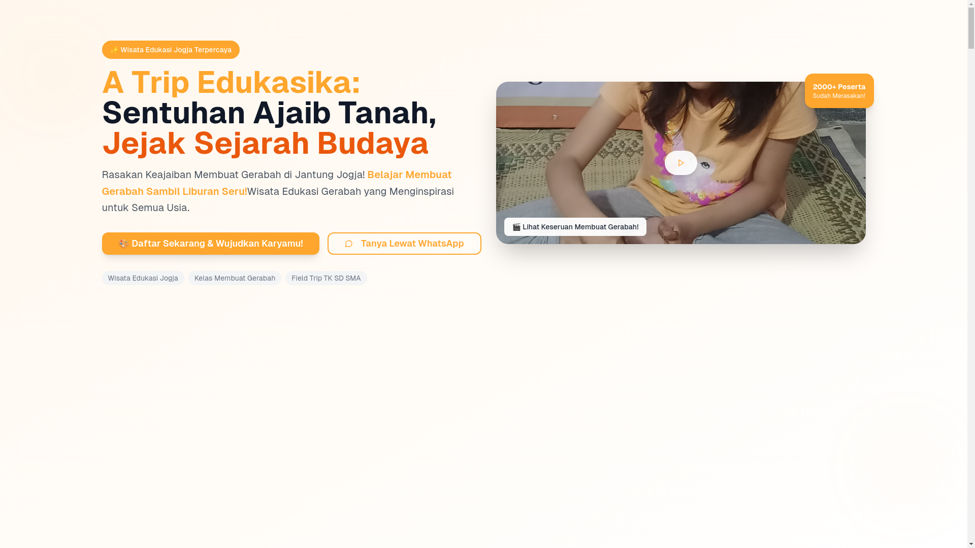 website screenshot of https://wisataedukasika.site/