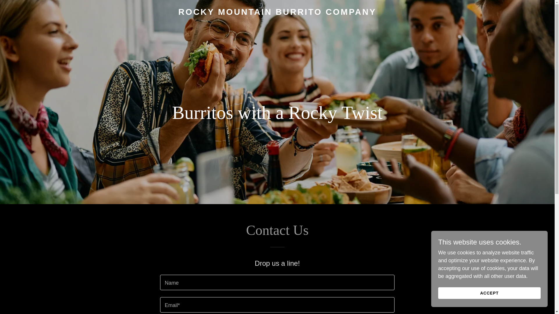 website screenshot of https://rockymountainburrito.com/