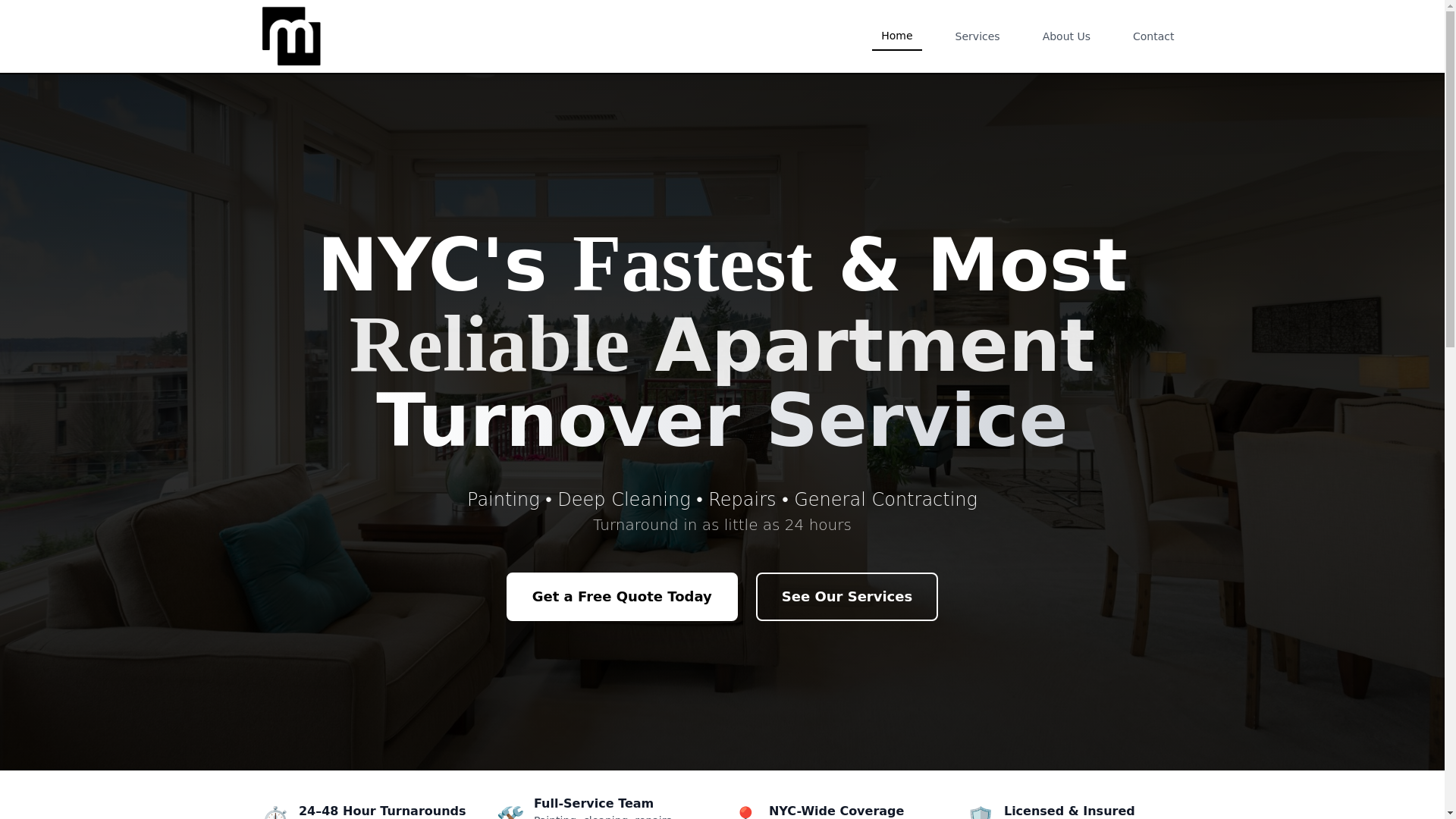 website screenshot of https://masterpiecemaint.com/