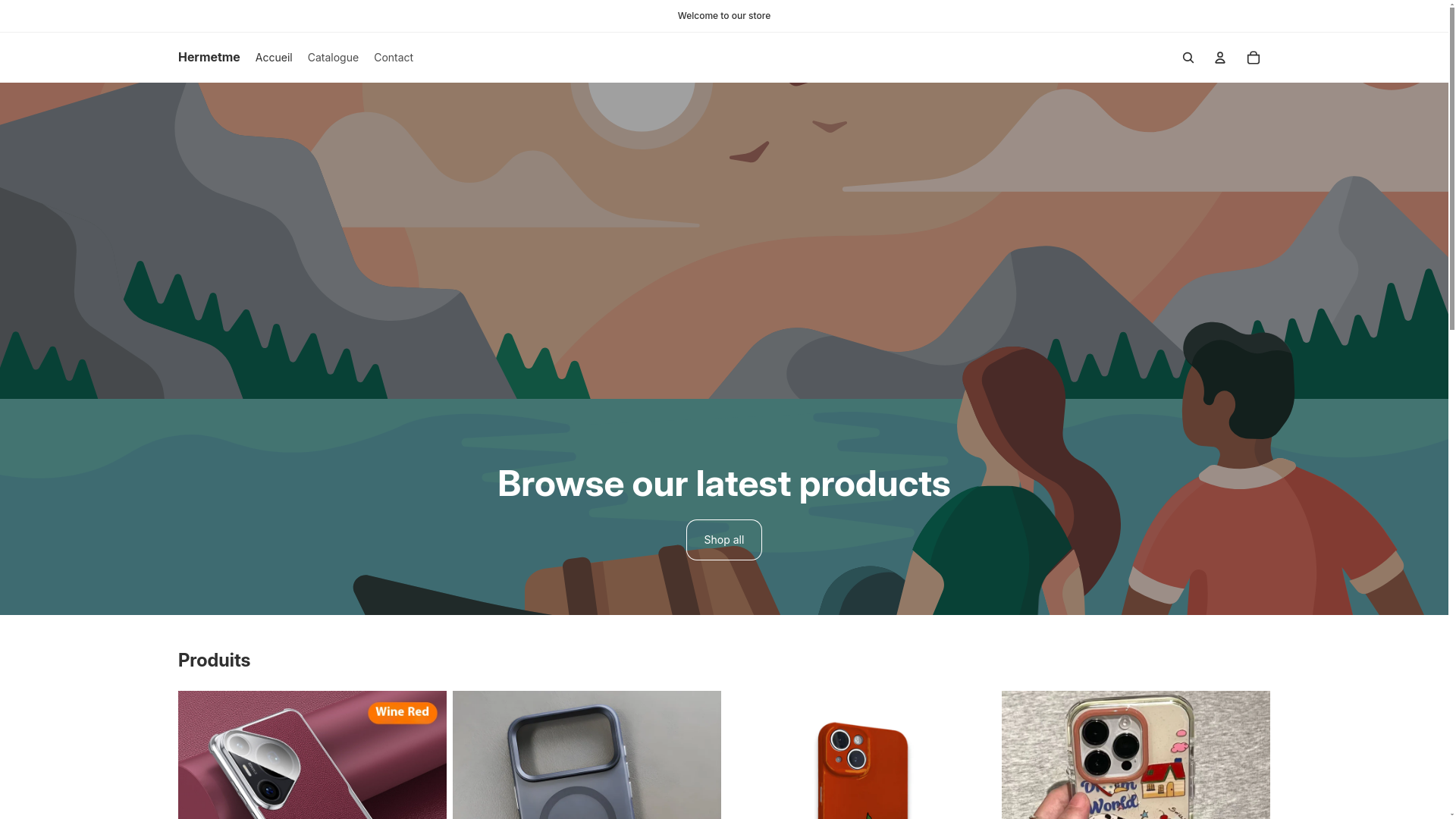 website screenshot of https://hermetme.com/