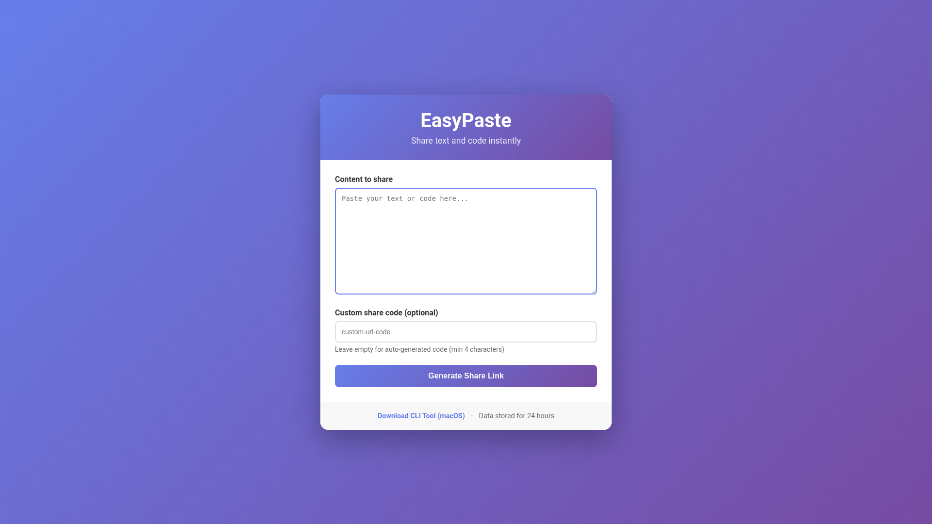 website screenshot of https://easypaste.pages.dev/