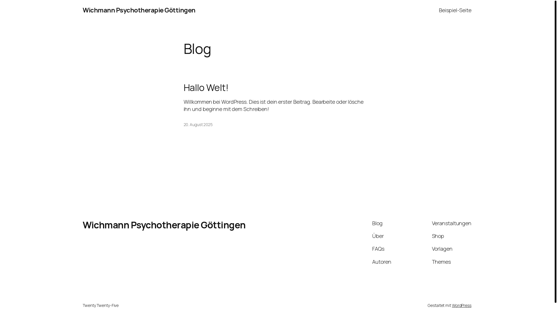 website screenshot of https://wichmann-psychotherapie.de/