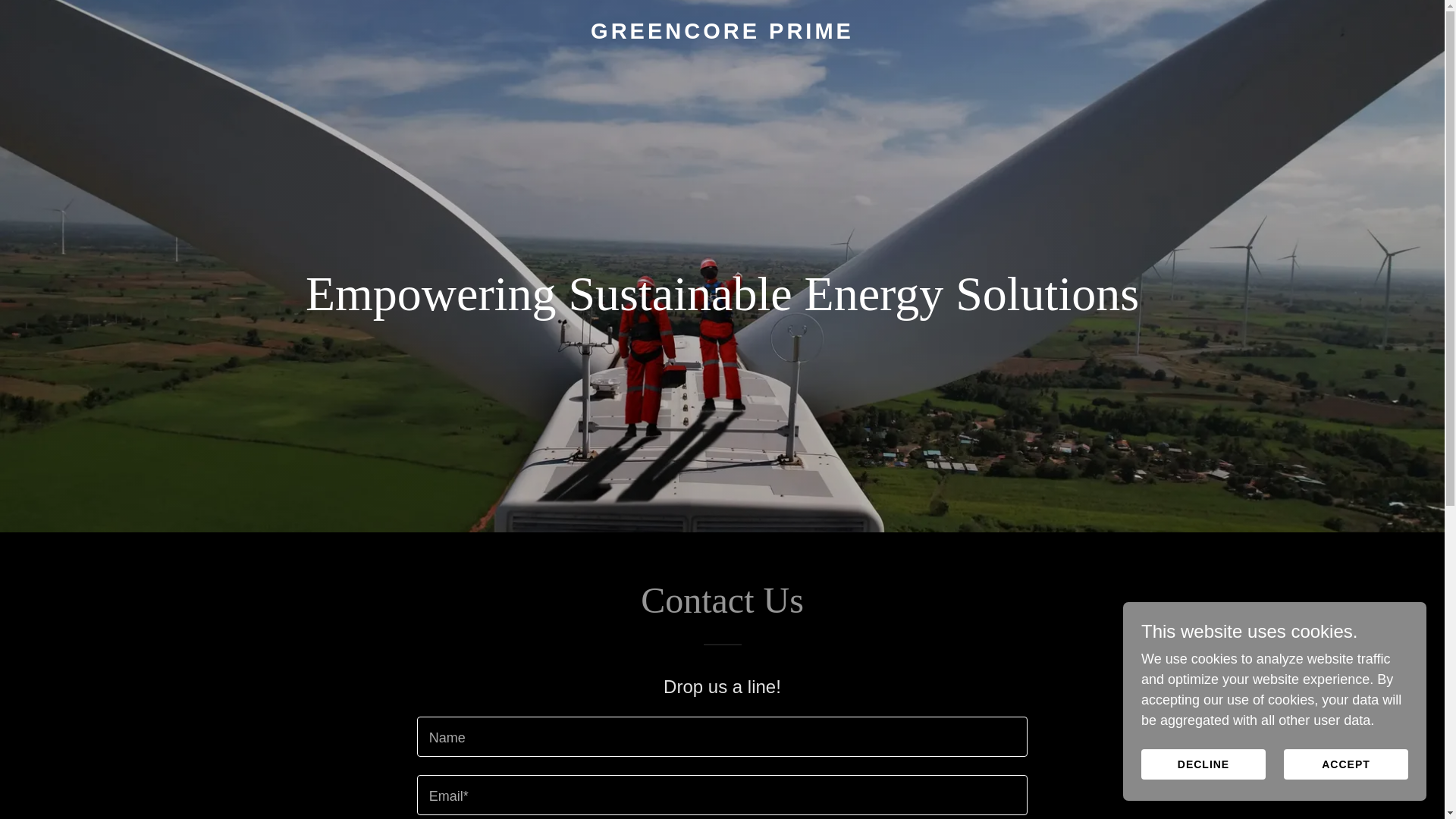 website screenshot of https://greencoreprime.com/