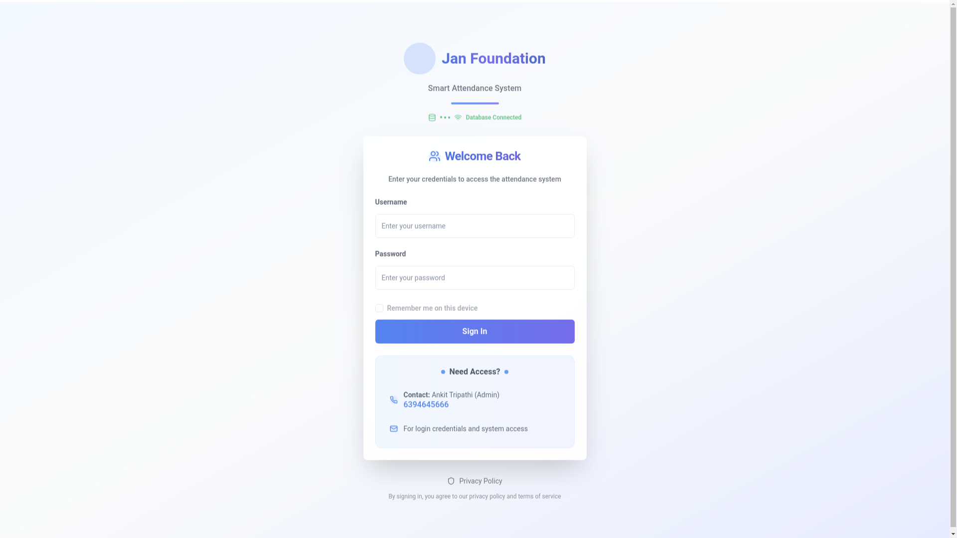 website screenshot of https://attendancemanager.co.za/
