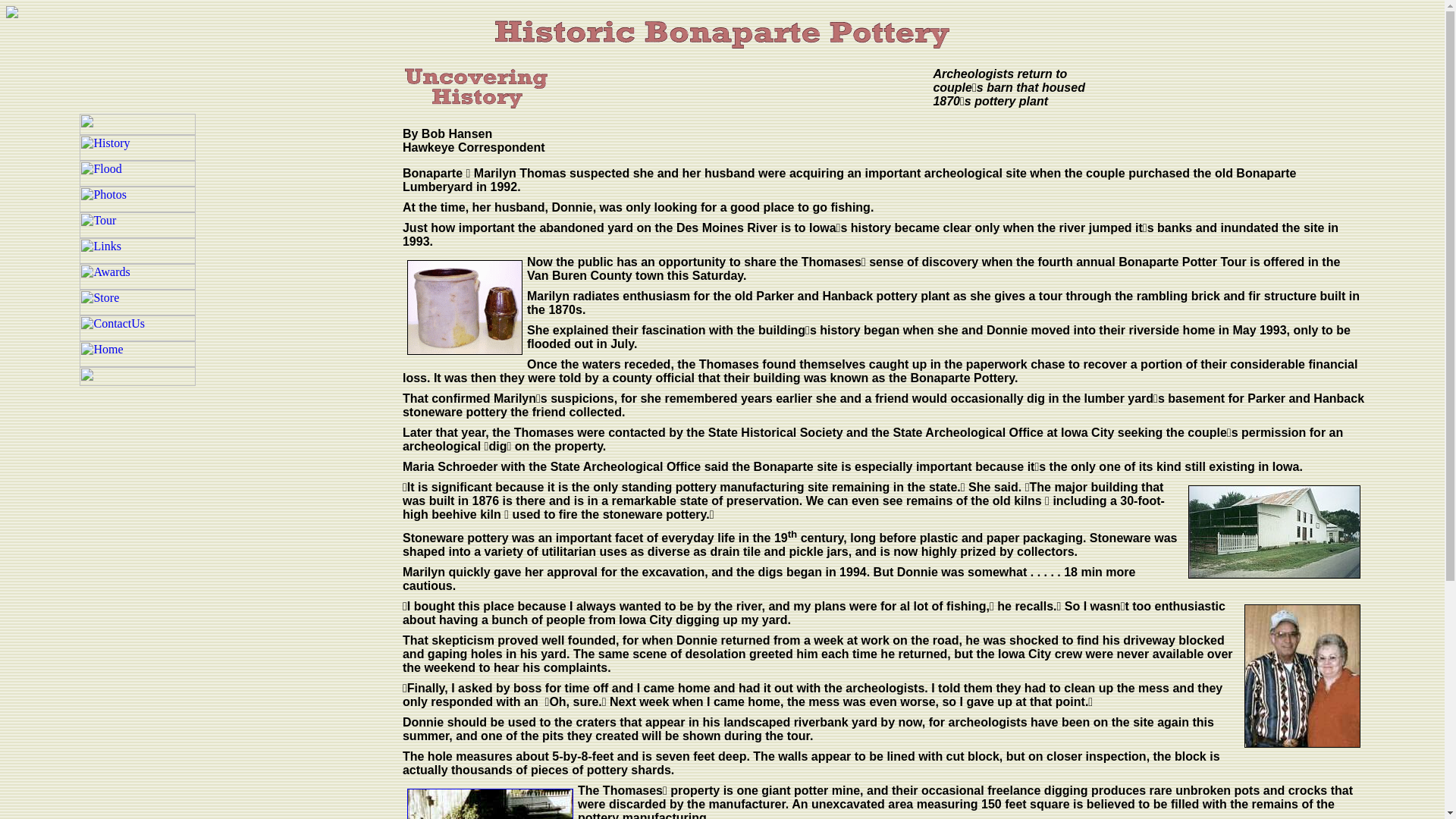 website screenshot of https://bonaparte-pottery.pages.dev/