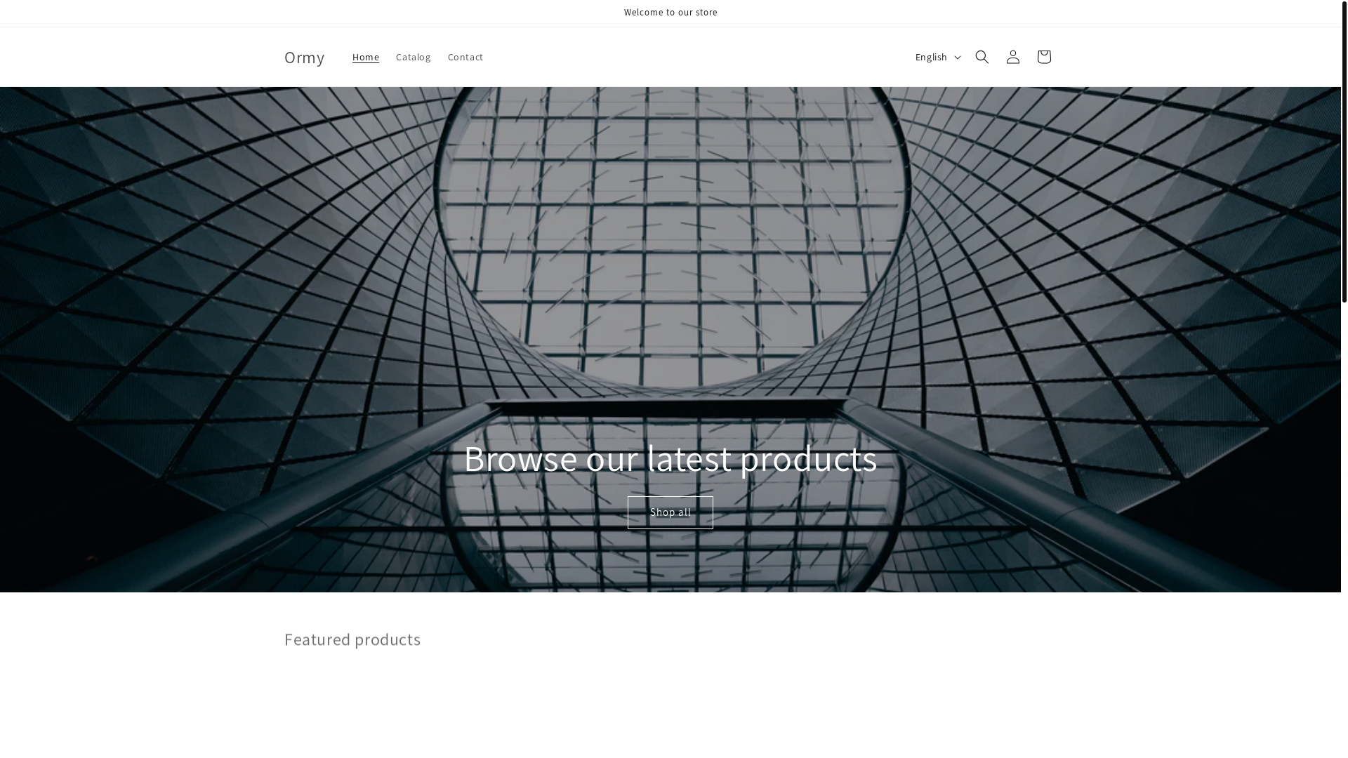 website screenshot of https://ormy.store/