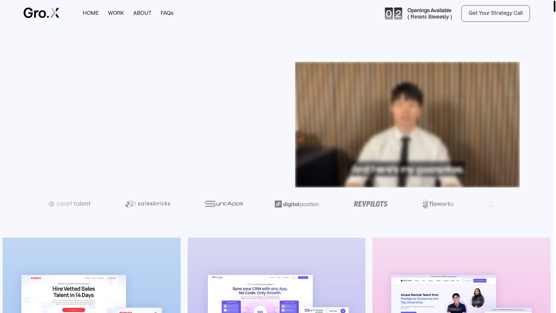 website screenshot of https://groxignite.com/