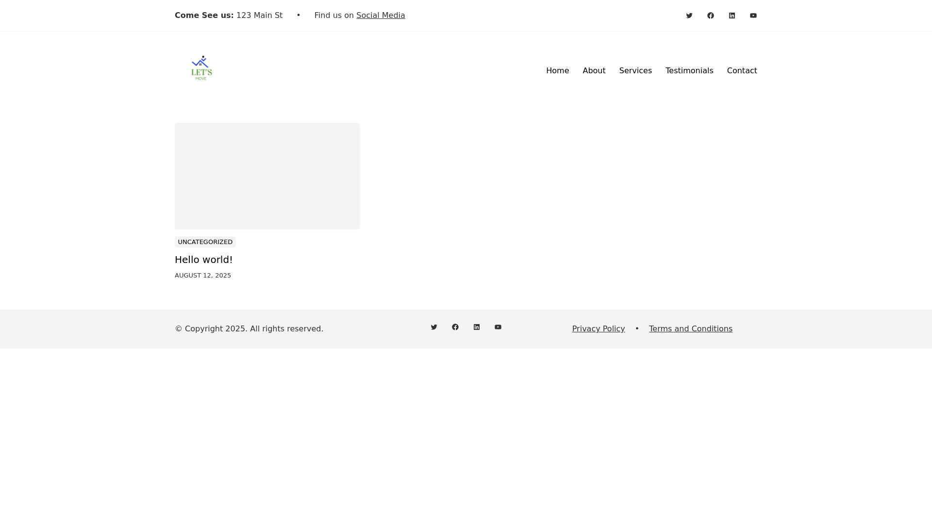 website screenshot of https://letsmovellc.net/
