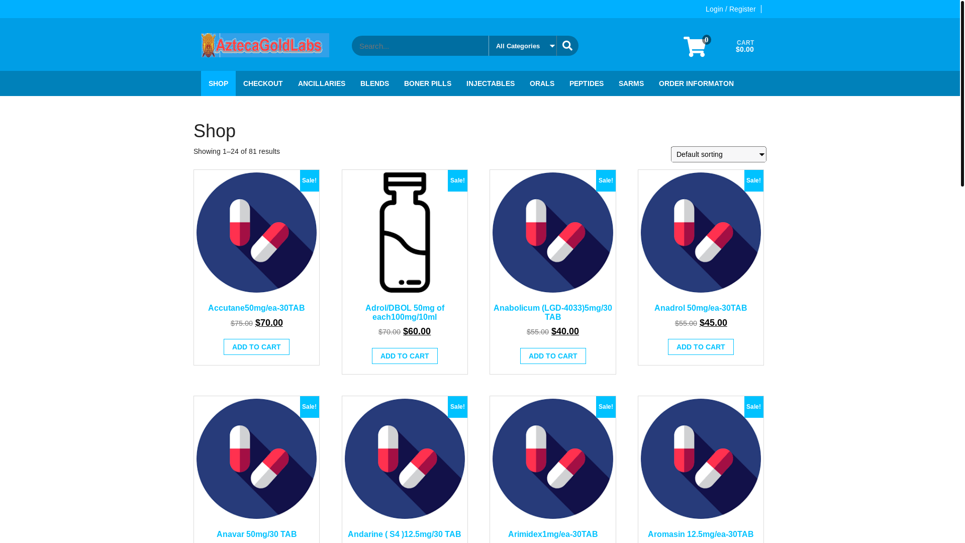 website screenshot of https://aztecagoldlabss.com/
