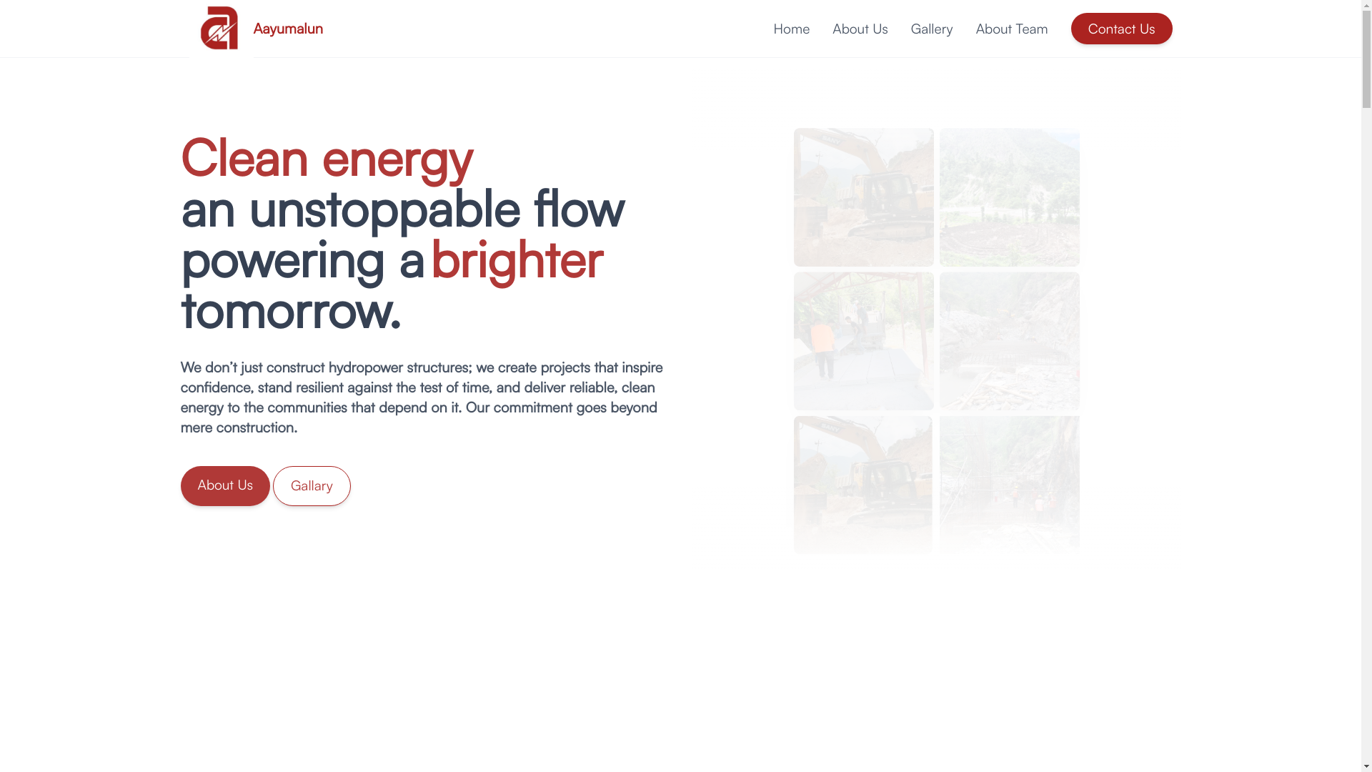 website screenshot of https://aayumalunhydro.com.np/