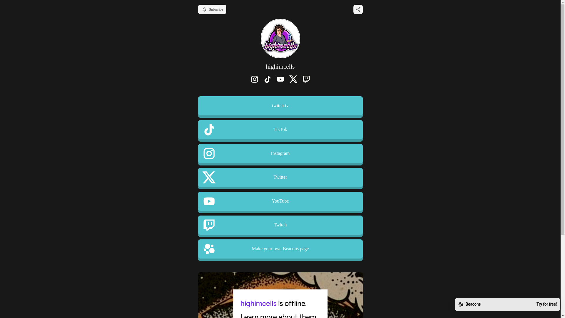 website screenshot of https://highimcells.info/