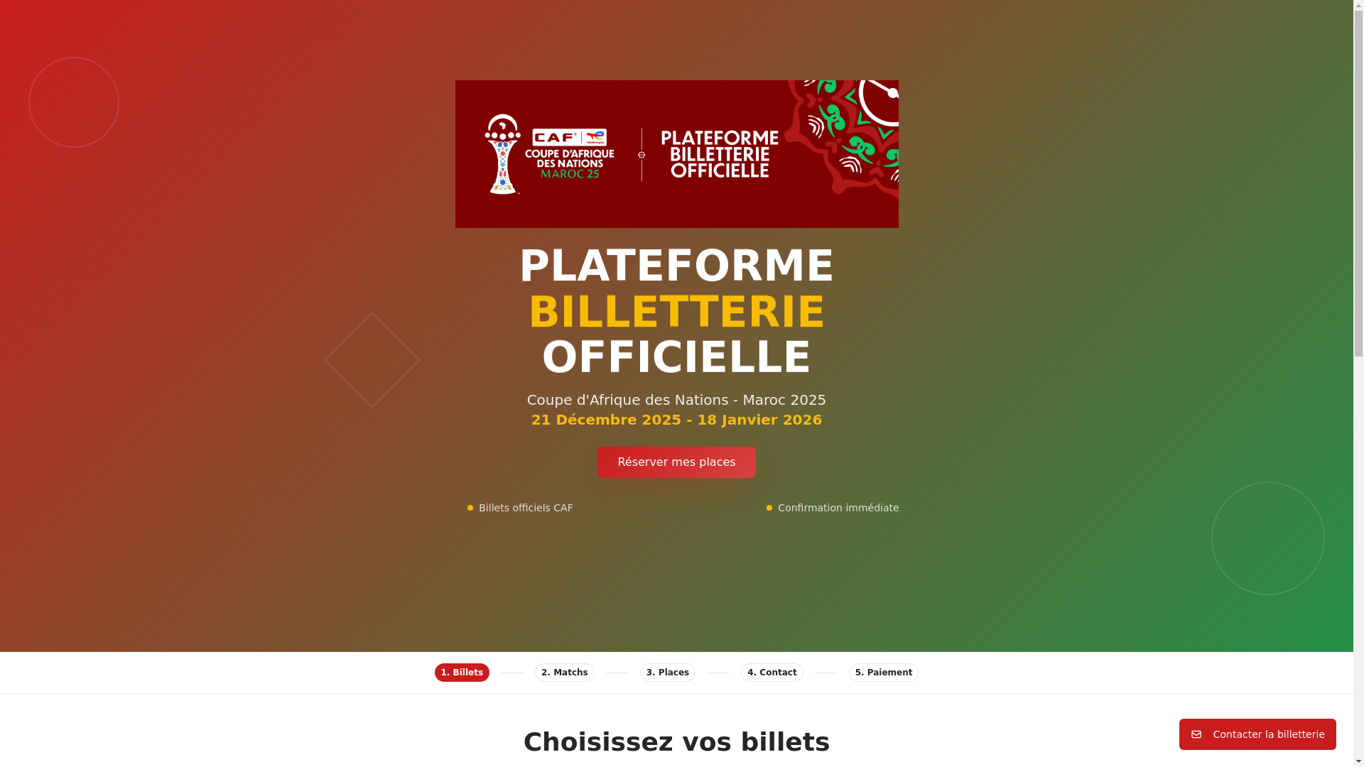 website screenshot of https://tiketcafonline.com/