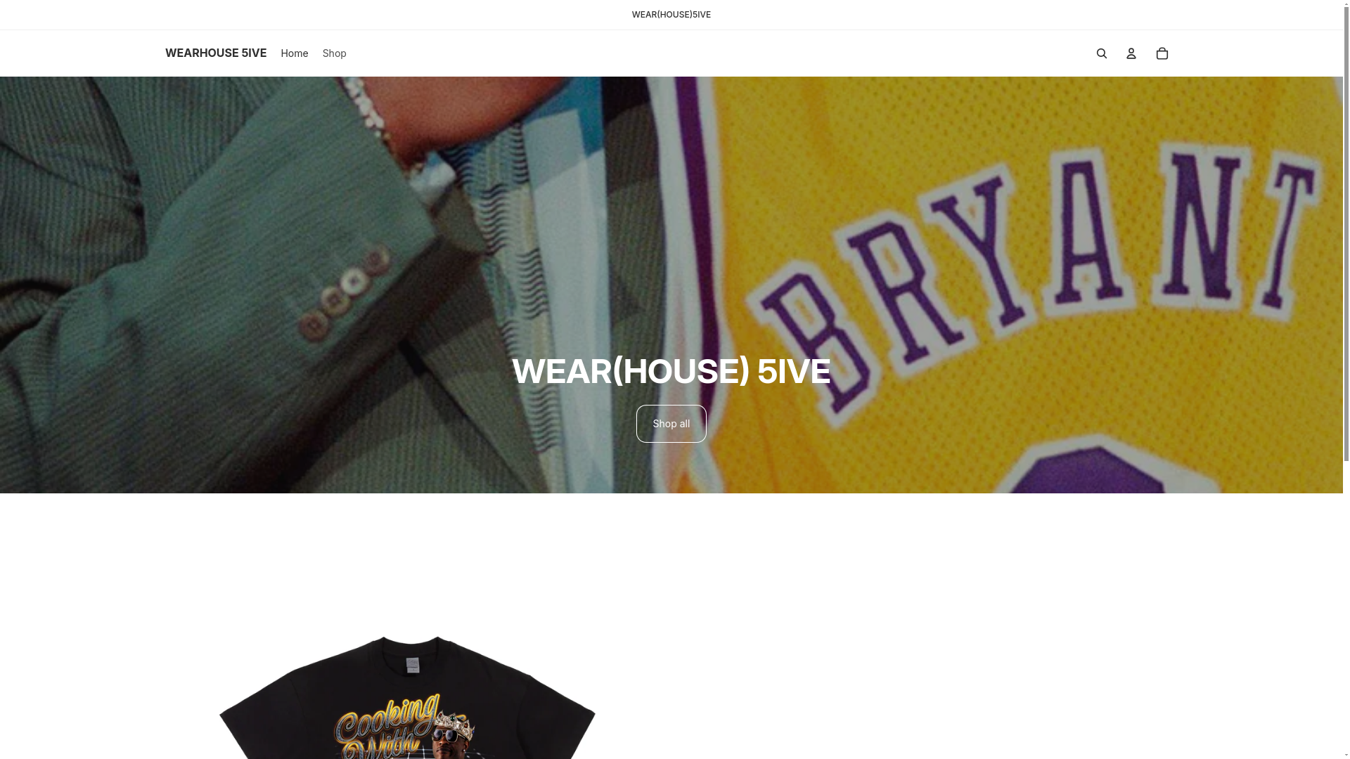 website screenshot of https://wearhouse5ive.com/