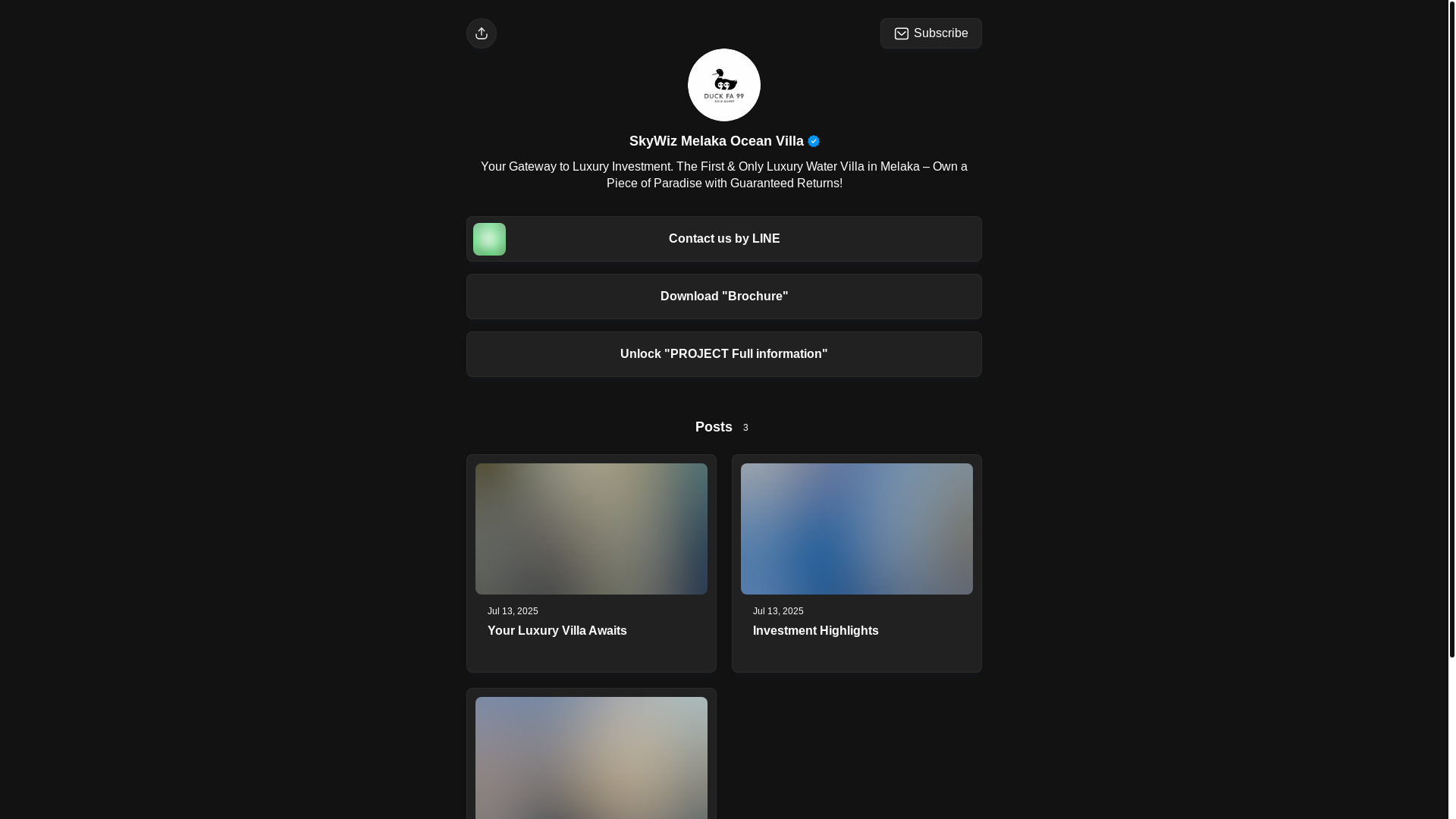website screenshot of https://duckinskyview.com/