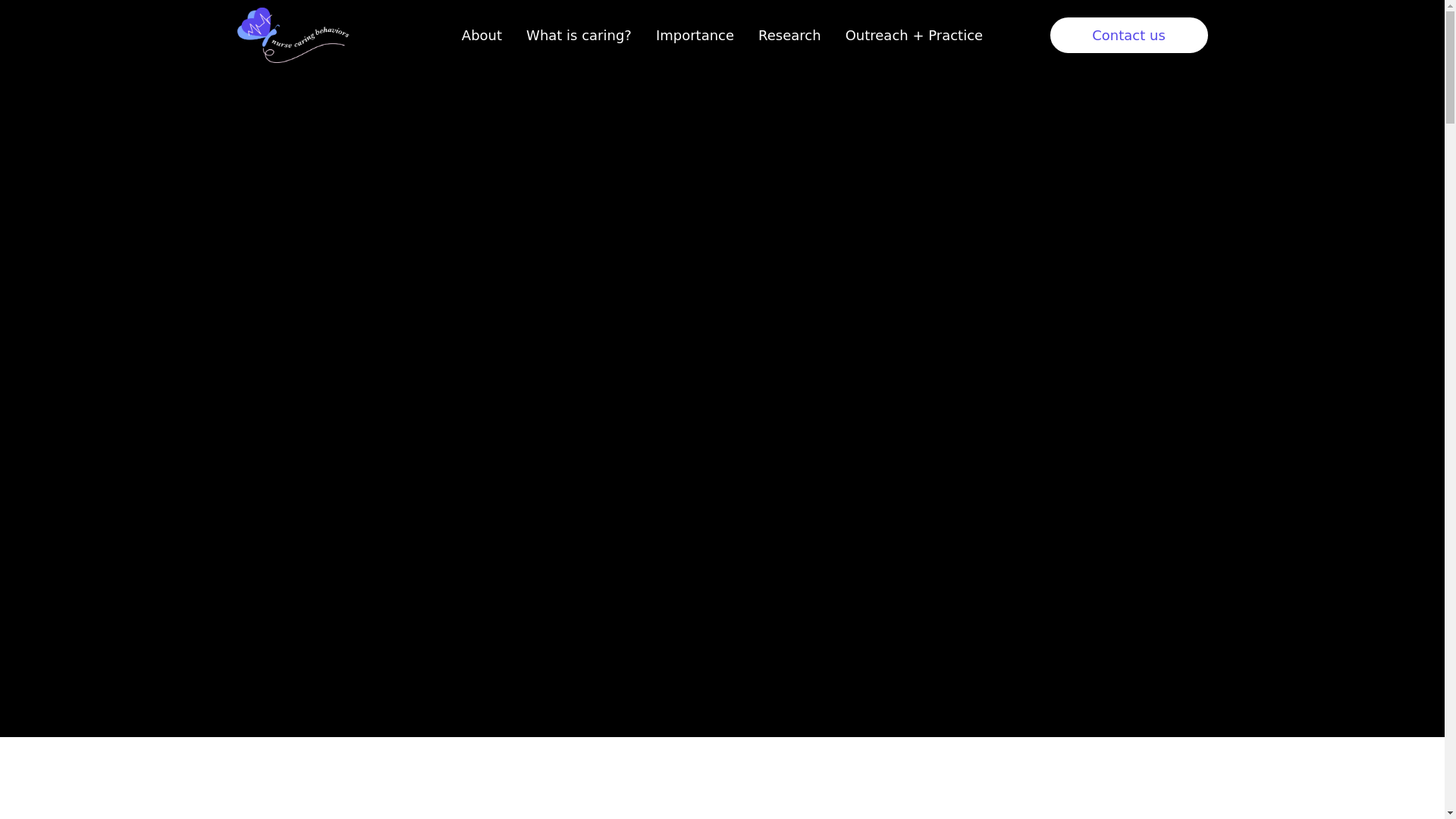 website screenshot of https://nursecaringbehaviors.org/