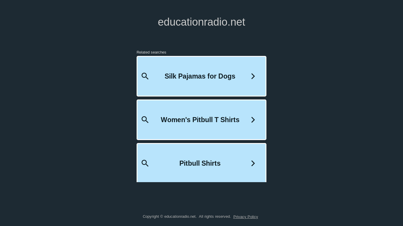 website screenshot of https://educationradio.net/