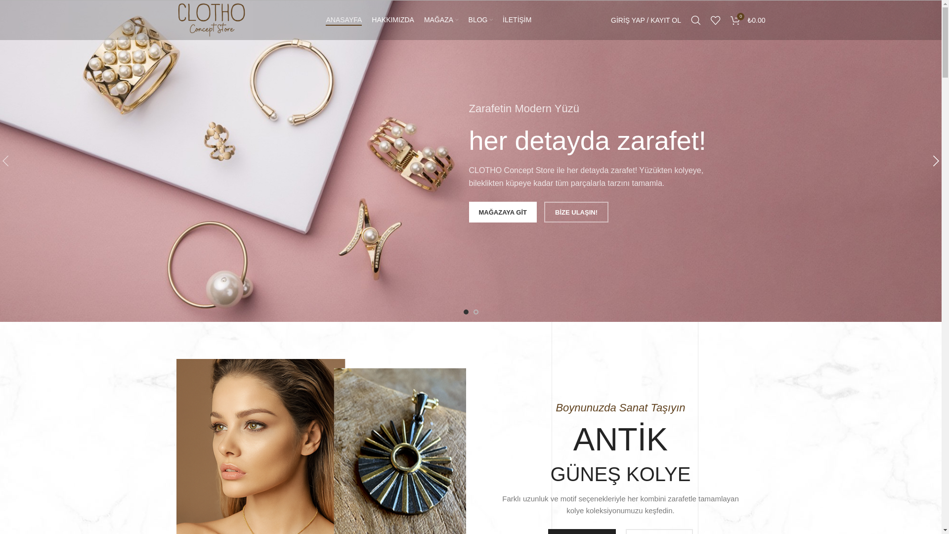 website screenshot of https://clothoconceptstore.com.tr/