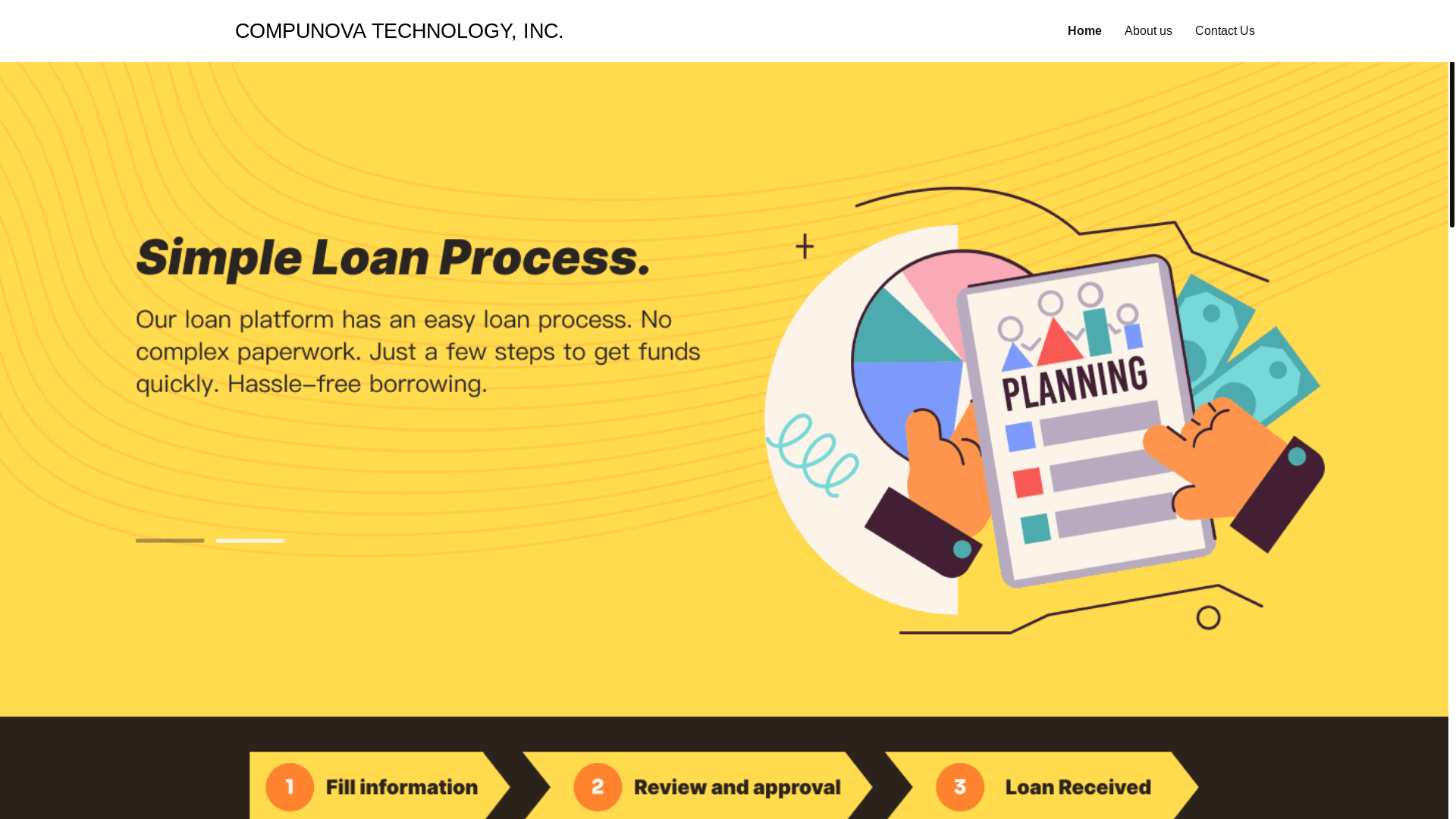 website screenshot of https://compunova-tech.com/
