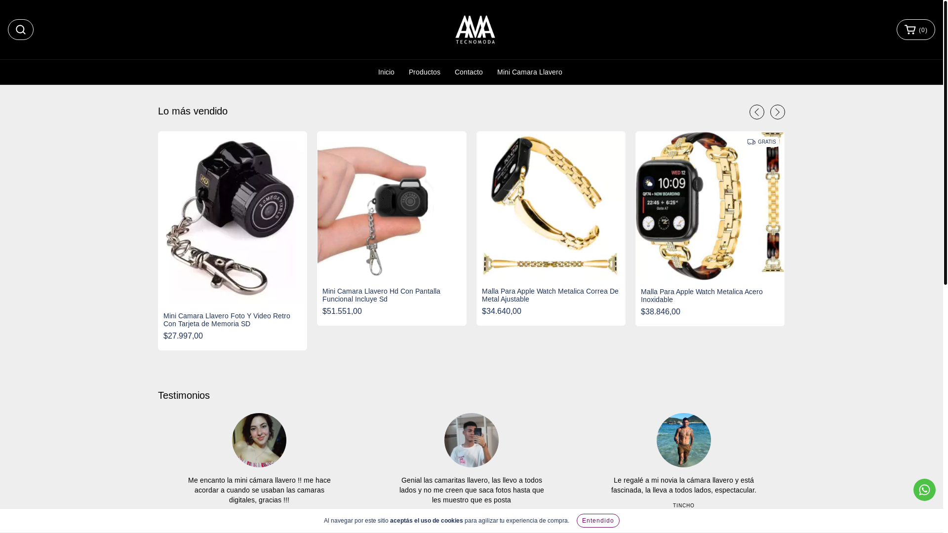website screenshot of https://amatecnomoda.com/