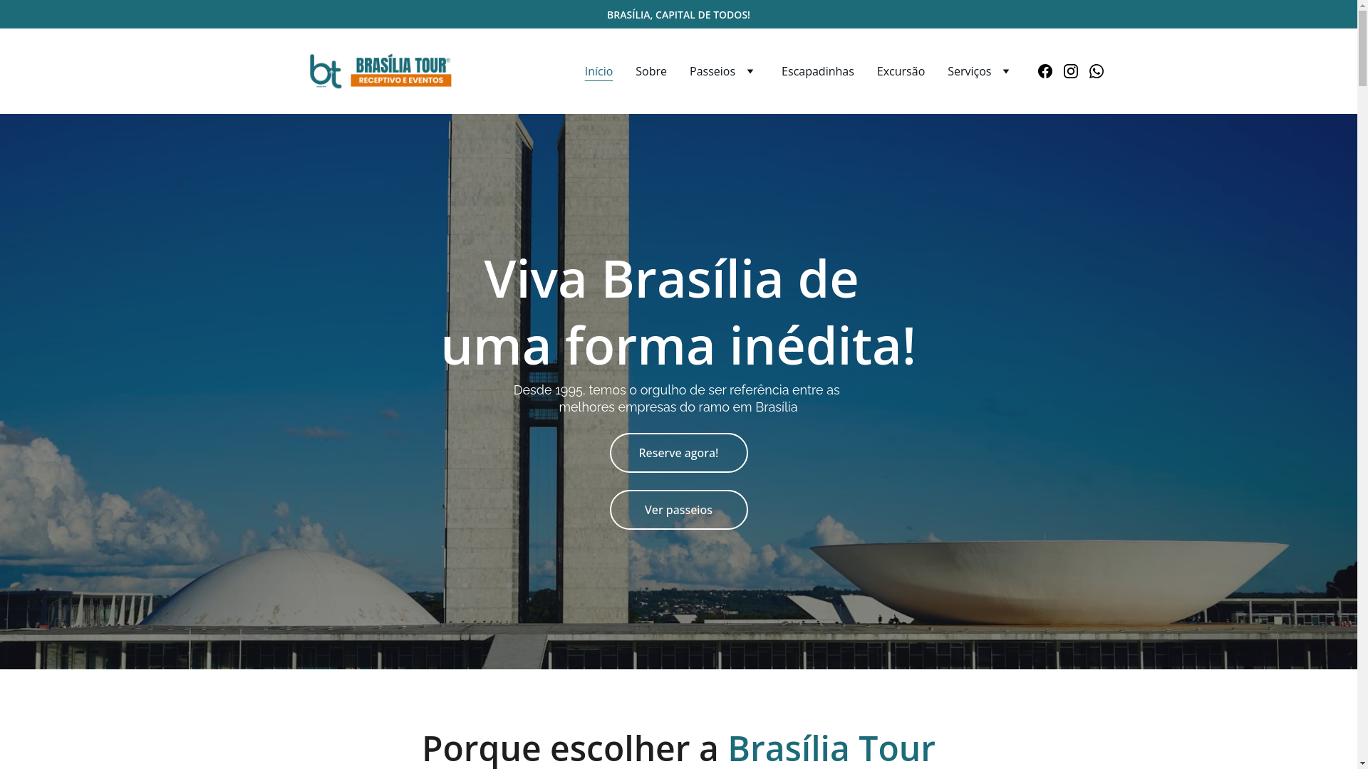 website screenshot of https://passeiosembrasilia.com/