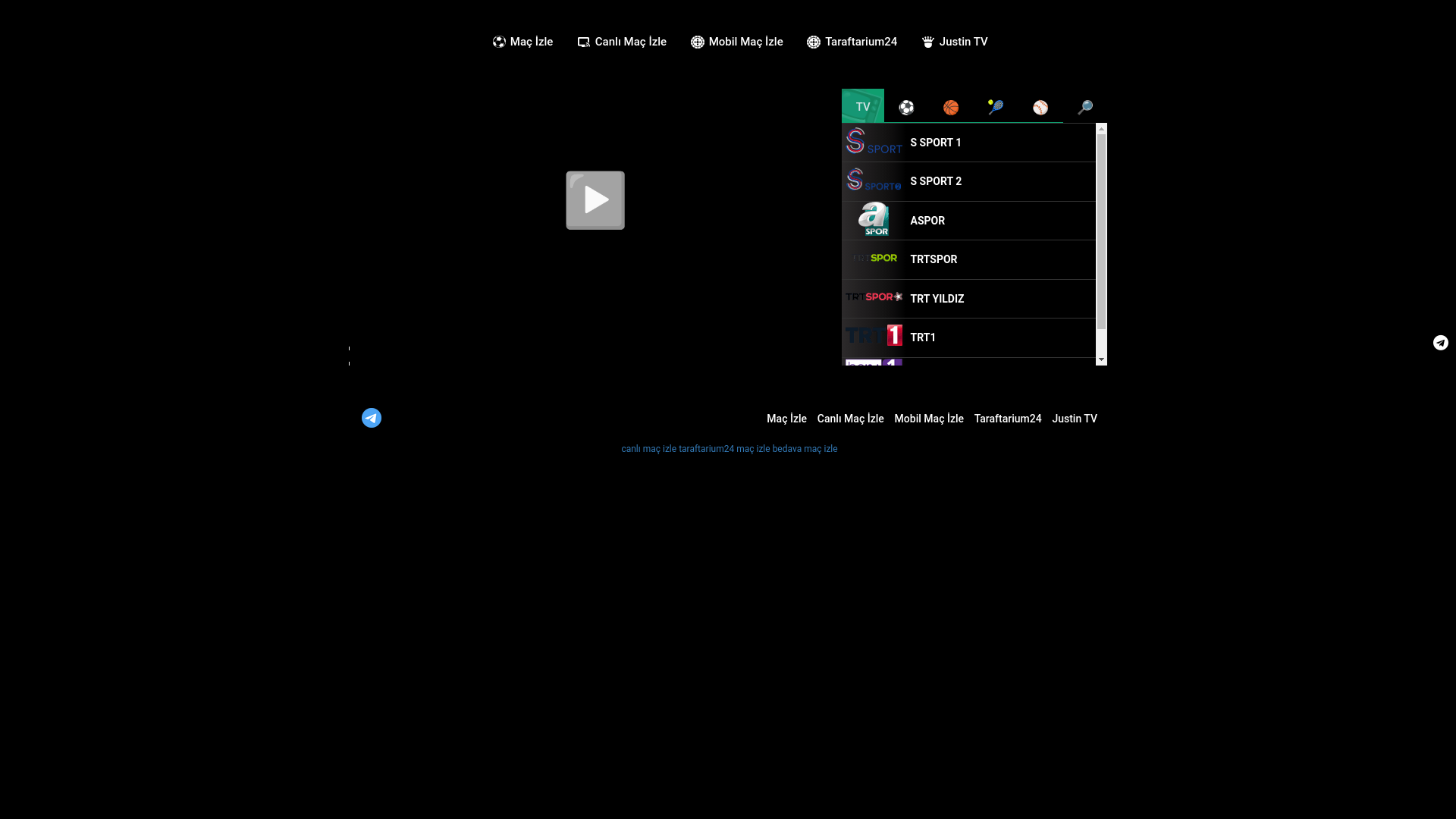 website screenshot of https://taraftariumtv14.in/