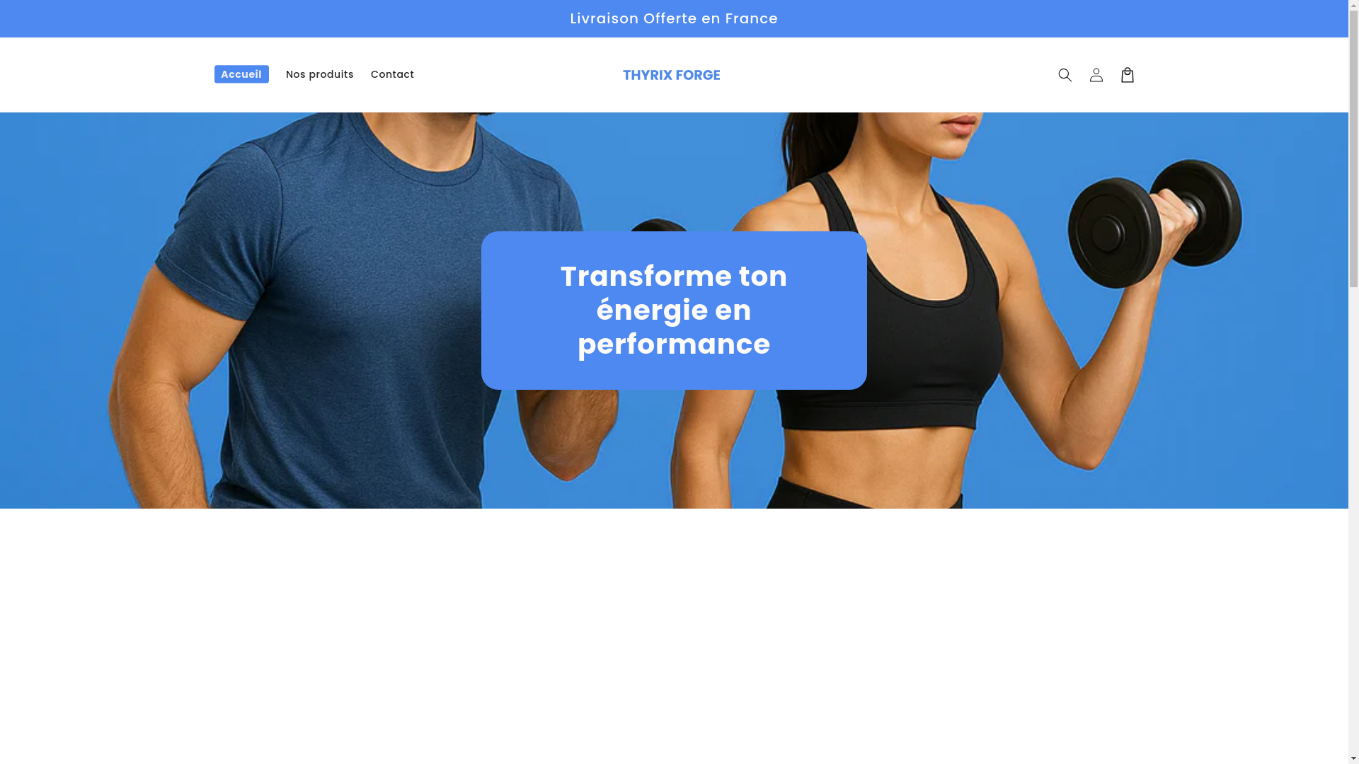 website screenshot of https://thyrixforge.shop/