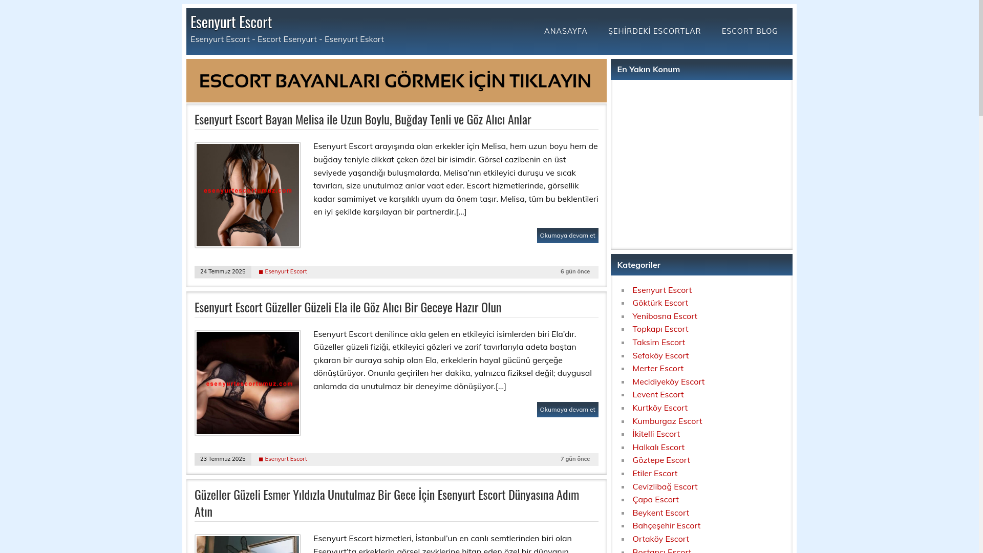 website screenshot of https://esenyurtescortumuz1.com/