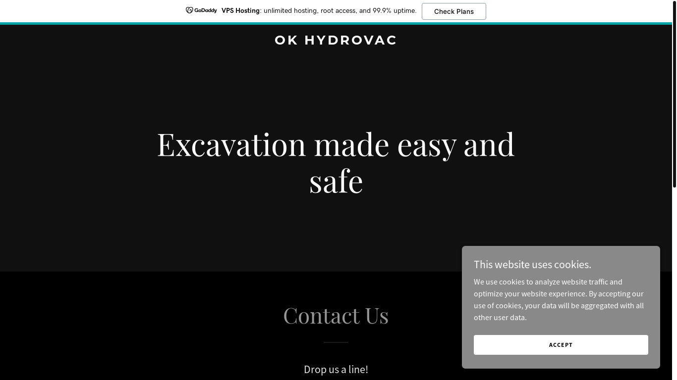 website screenshot of https://okhydrovac.ca/