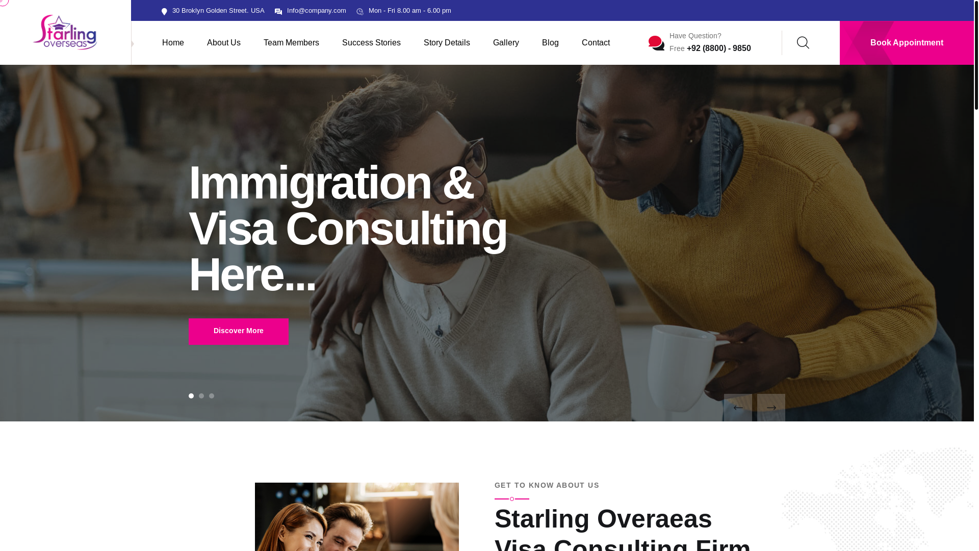 website screenshot of https://starlingoverseasbd.com/
