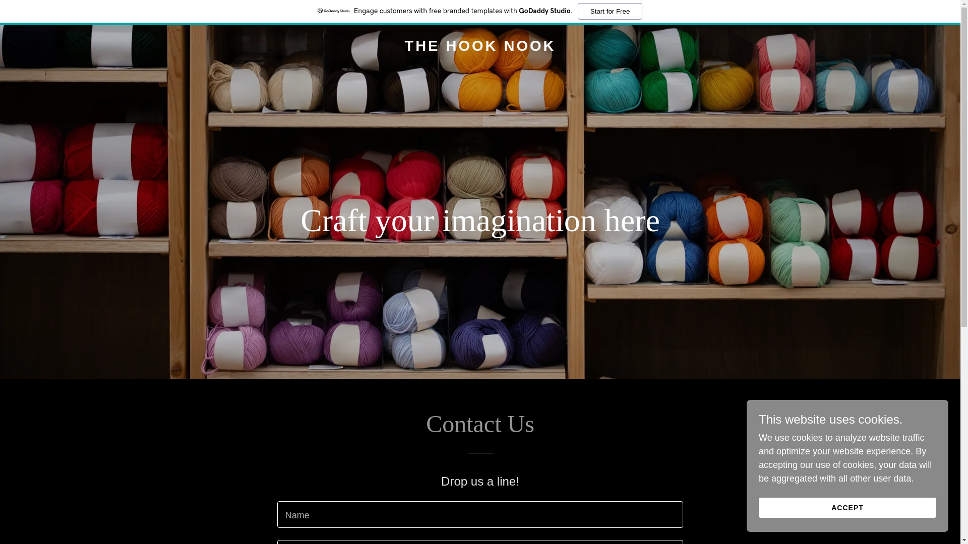 website screenshot of https://thehooknook.online/