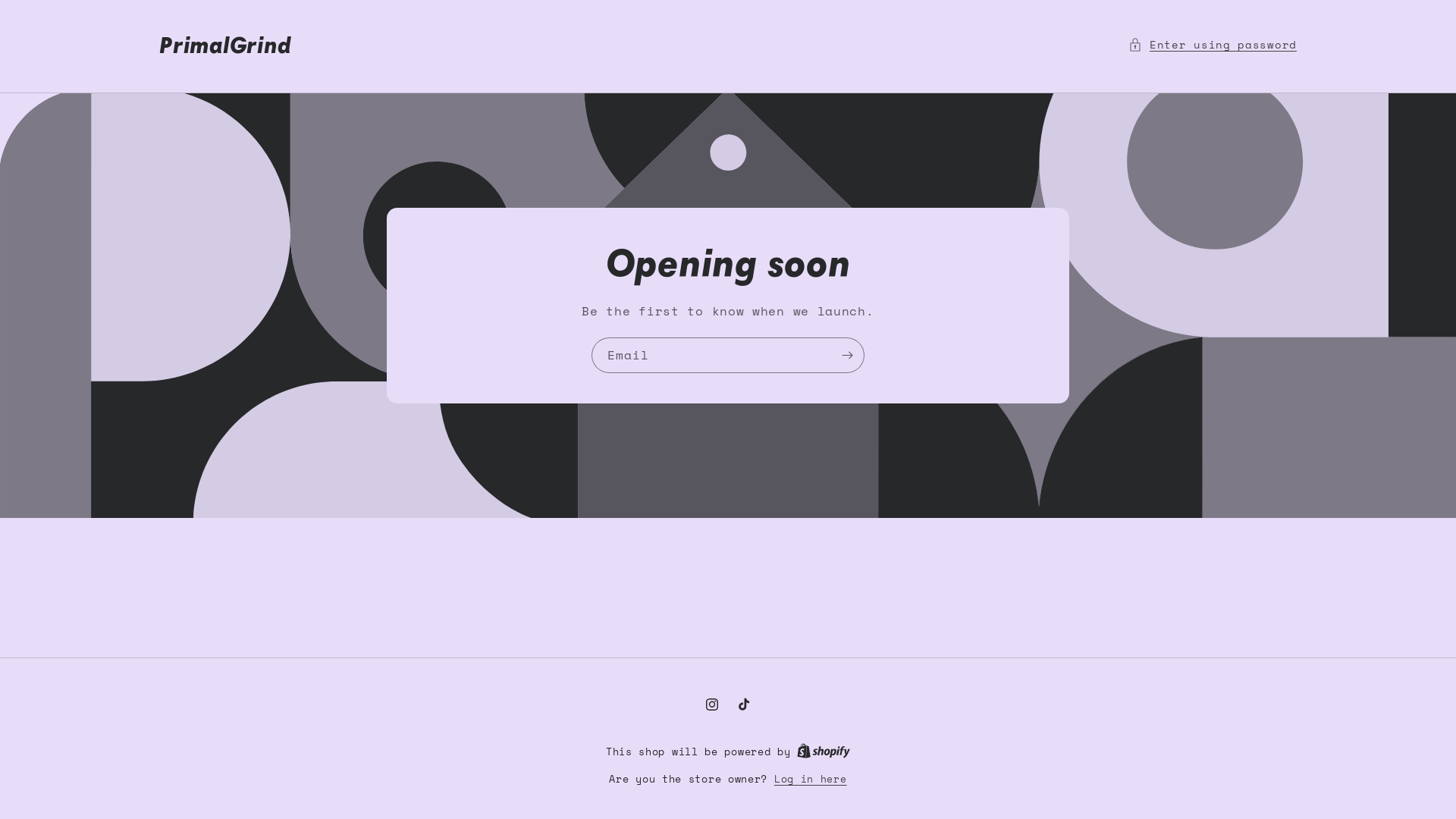 website screenshot of https://primalgrindstore.com/