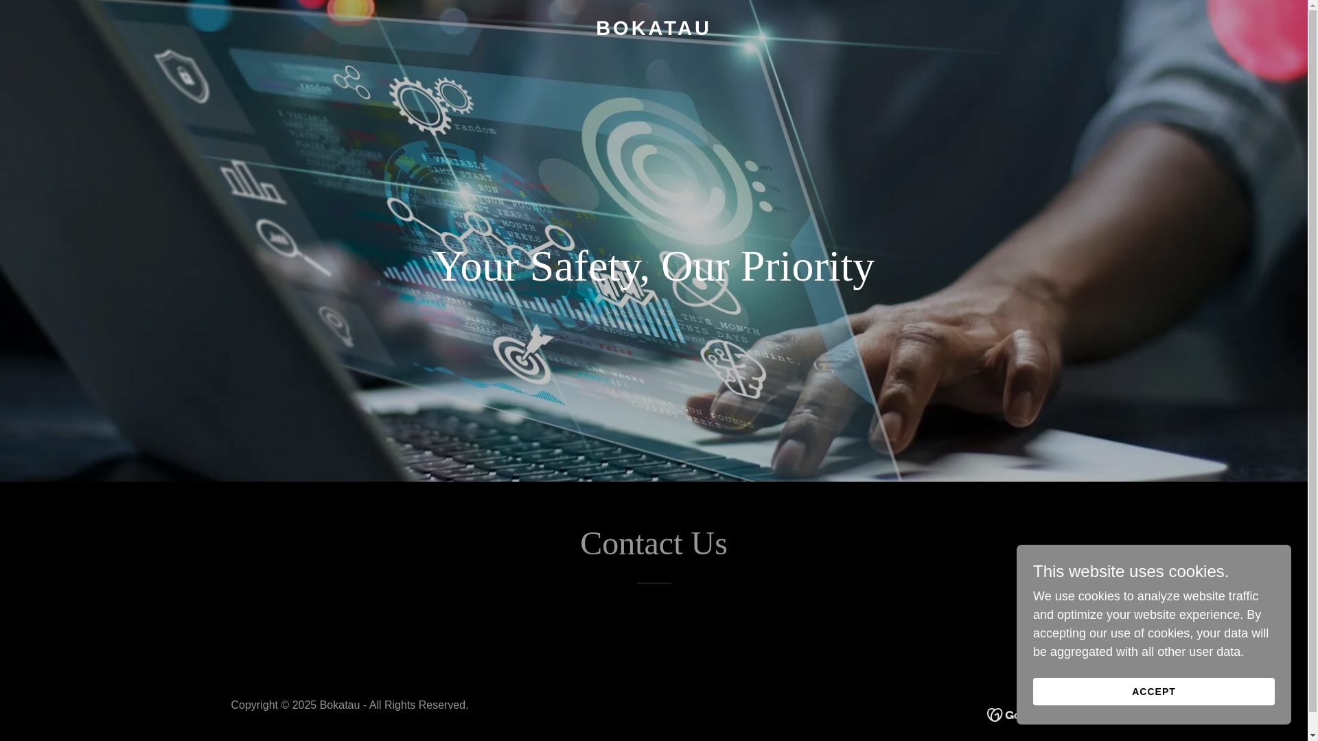 website screenshot of https://bokatau.co.za/