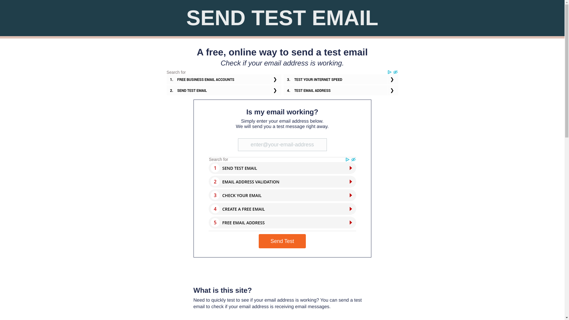 website screenshot of https://noreply@sendtestemail.com/